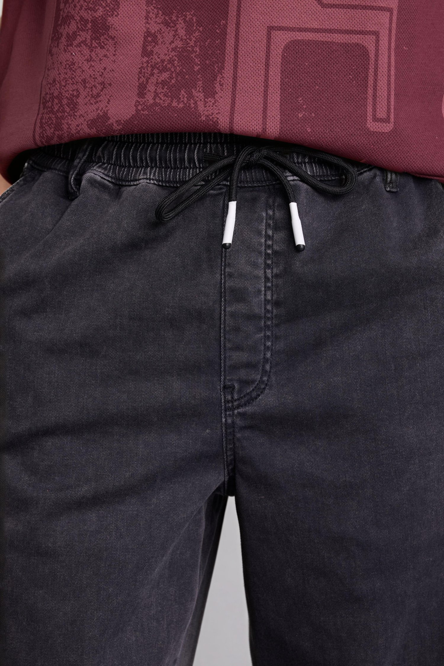 DeFacto Wıde Leg Beli Lastikli Jean Pantolon görsel 4