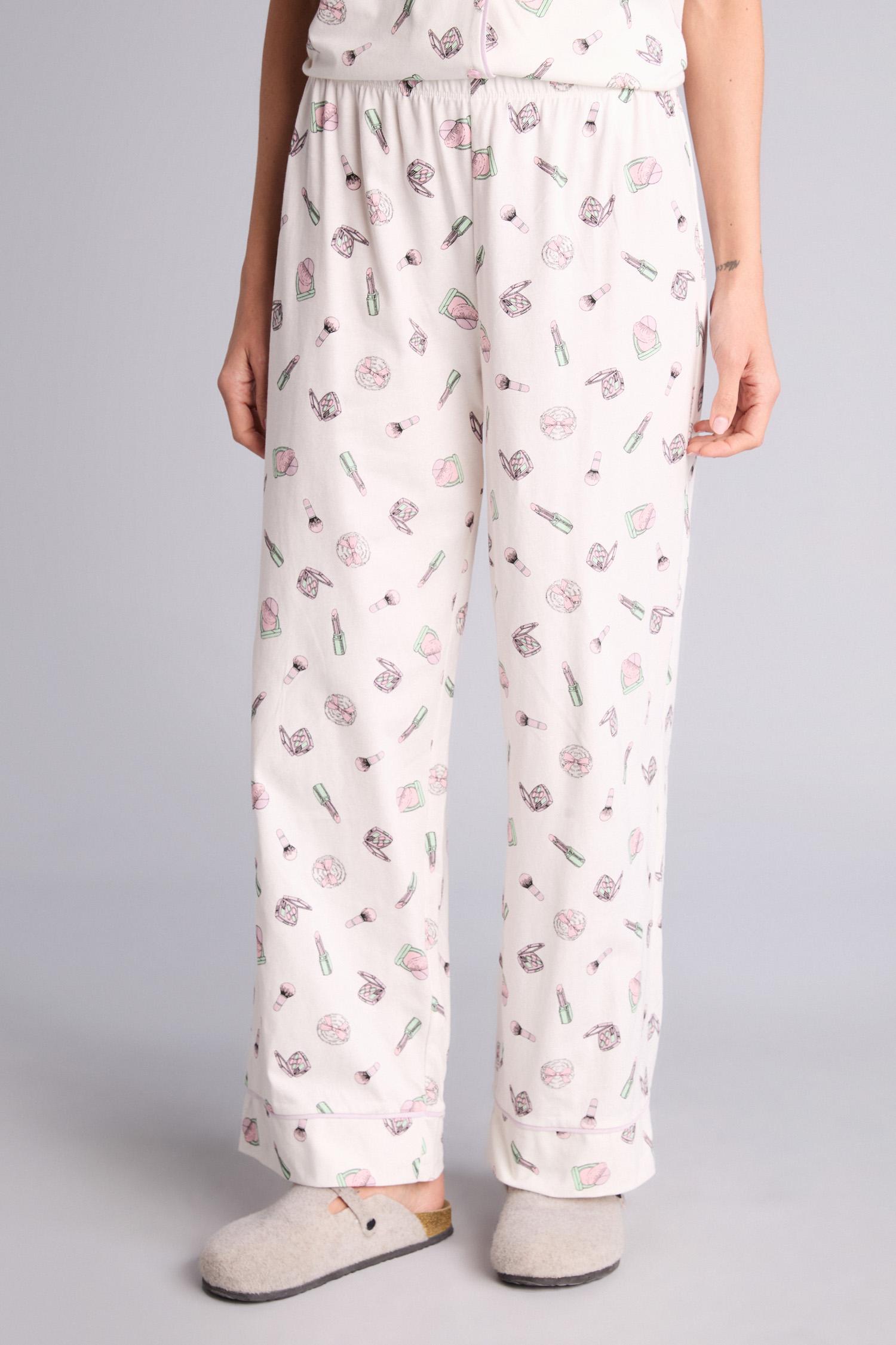 DeFacto %100 Pamuk Regular Fıt Kısa Kollu Baskılı Pijama Takımı görsel 8