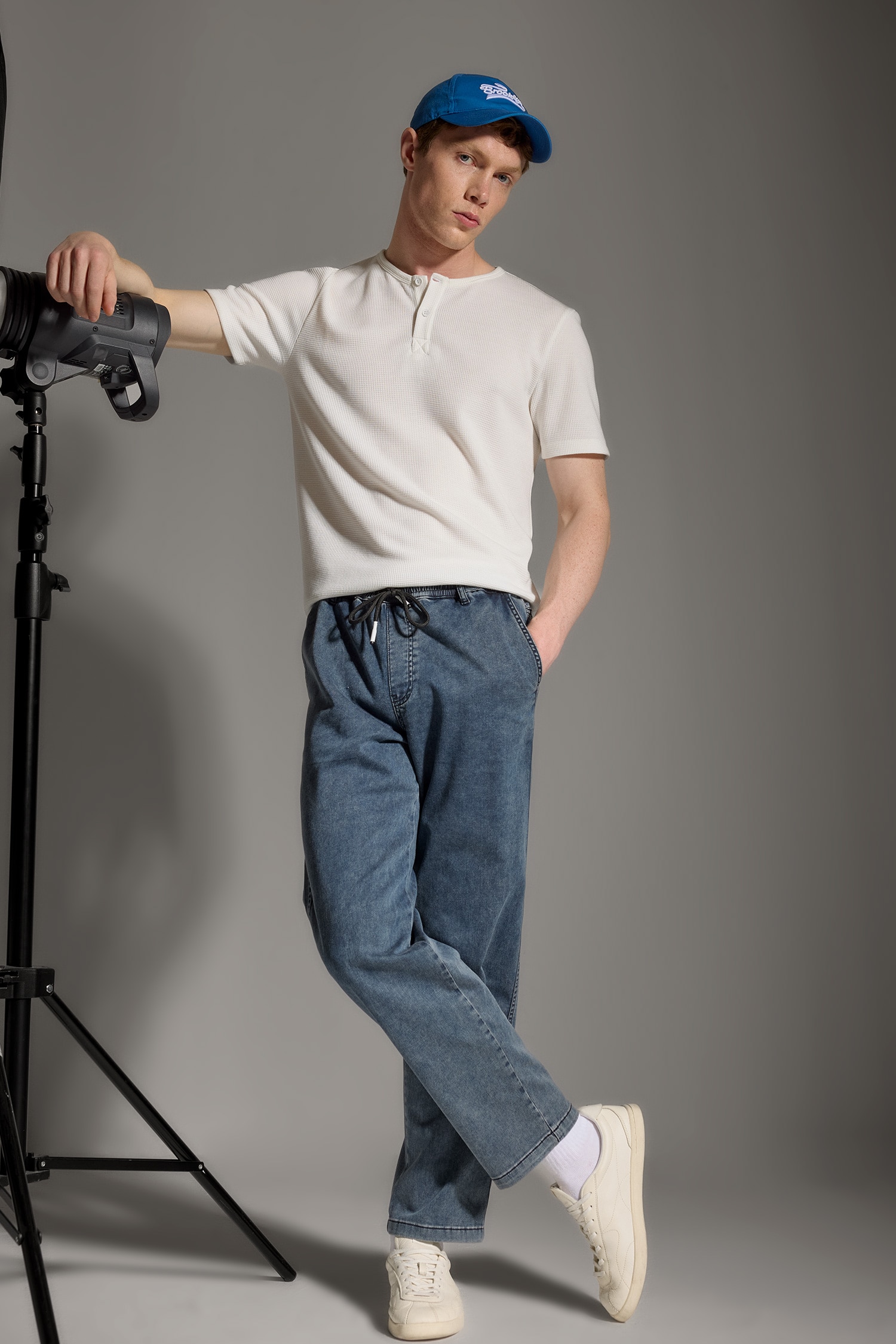 DeFacto Wıde Leg Beli Lastikli Jean Pantolon görsel 2