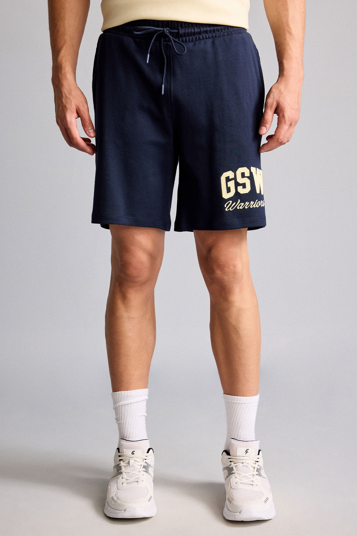 DeFacto %100 Pamuk NBA Golden State Warrıors Standart Fıt Şort görsel 3
