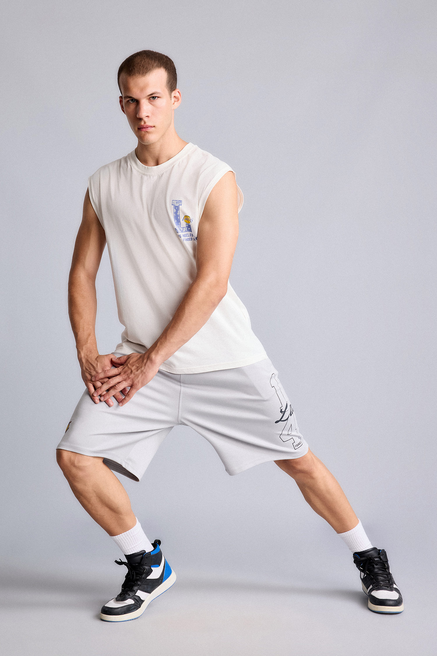 DeFacto NBA Los Angeles Lakers Baggy Fıt Şort görsel 3