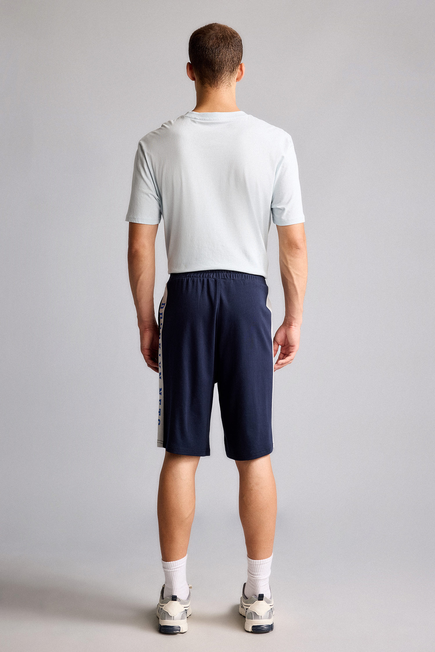 DeFacto %100 Pamuk NBA Brooklyn Nets Baggy Fıt Şort görsel 5