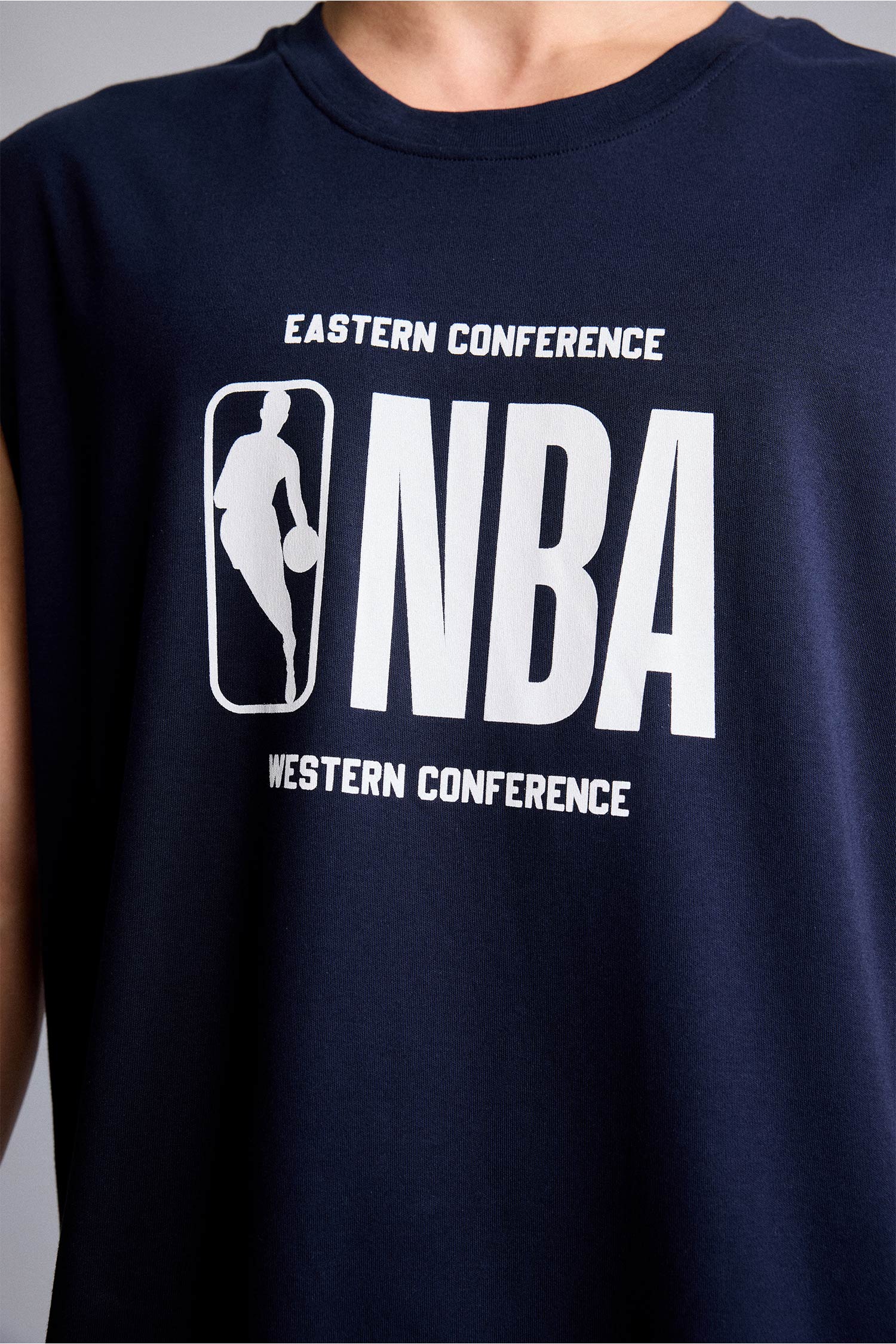 DeFacto %100 Pamuk NBA Boxy Fıt Atlet görsel 4