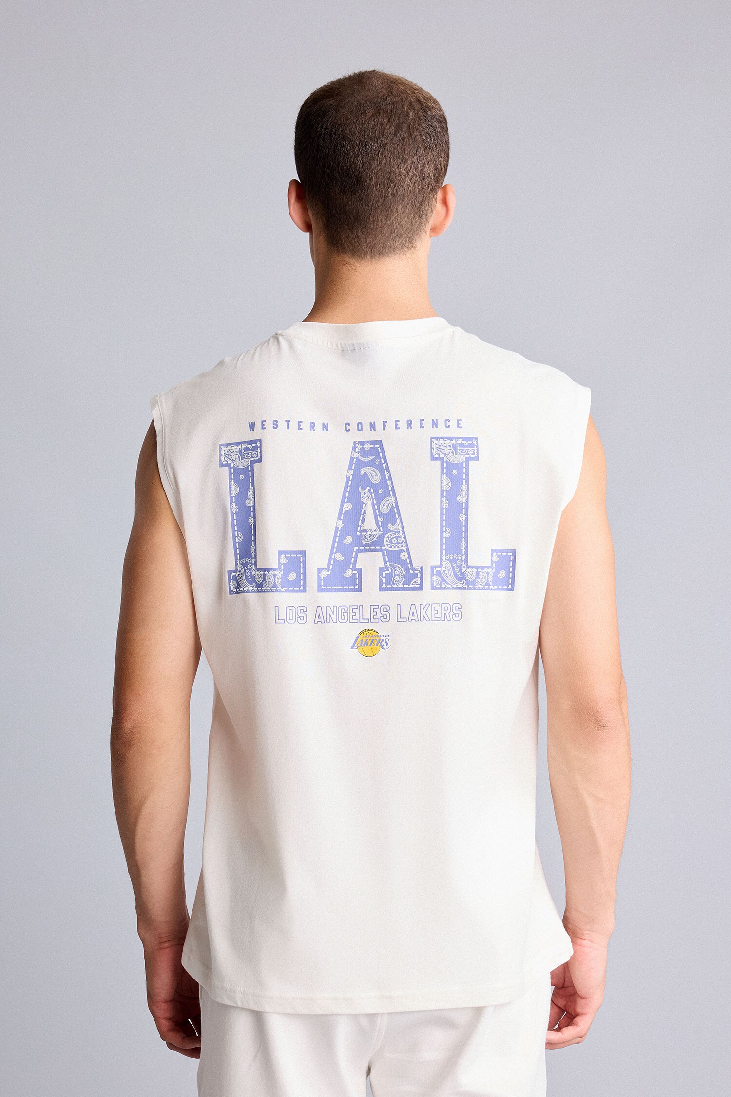 DeFacto %100 Pamuk NBA Los Angeles Lakers Boxy Fıt Atlet görsel 7