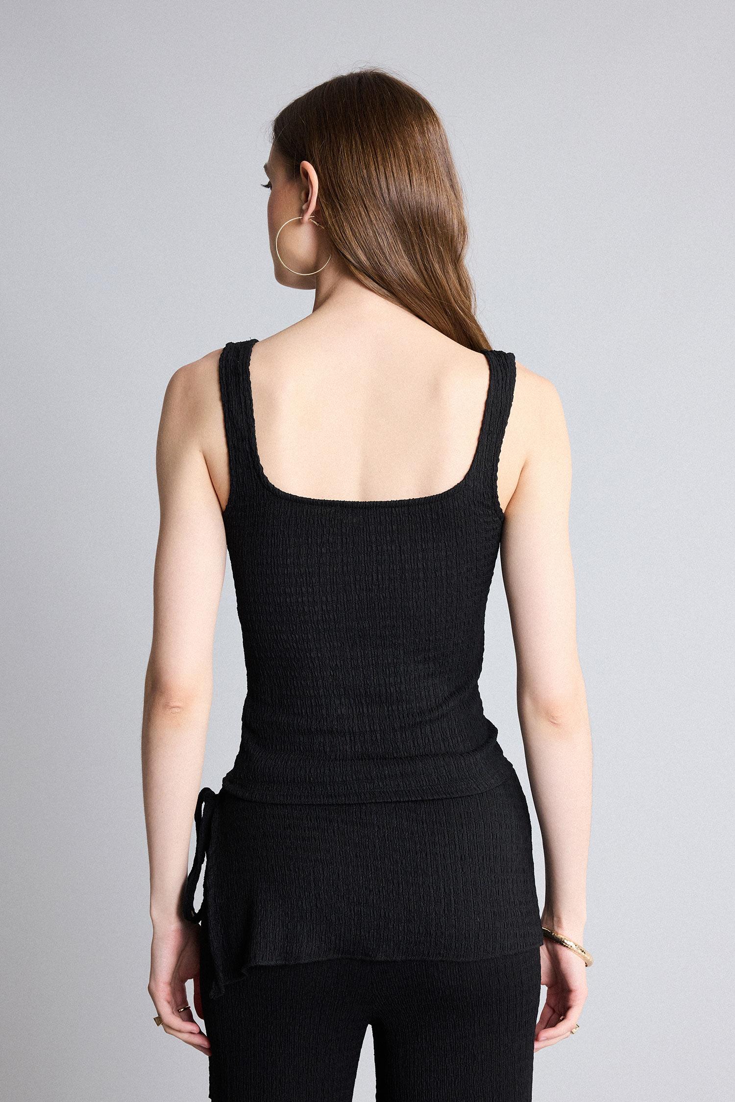 DeFacto Slim Fit Kırışık Dokulu Atlet görsel 5