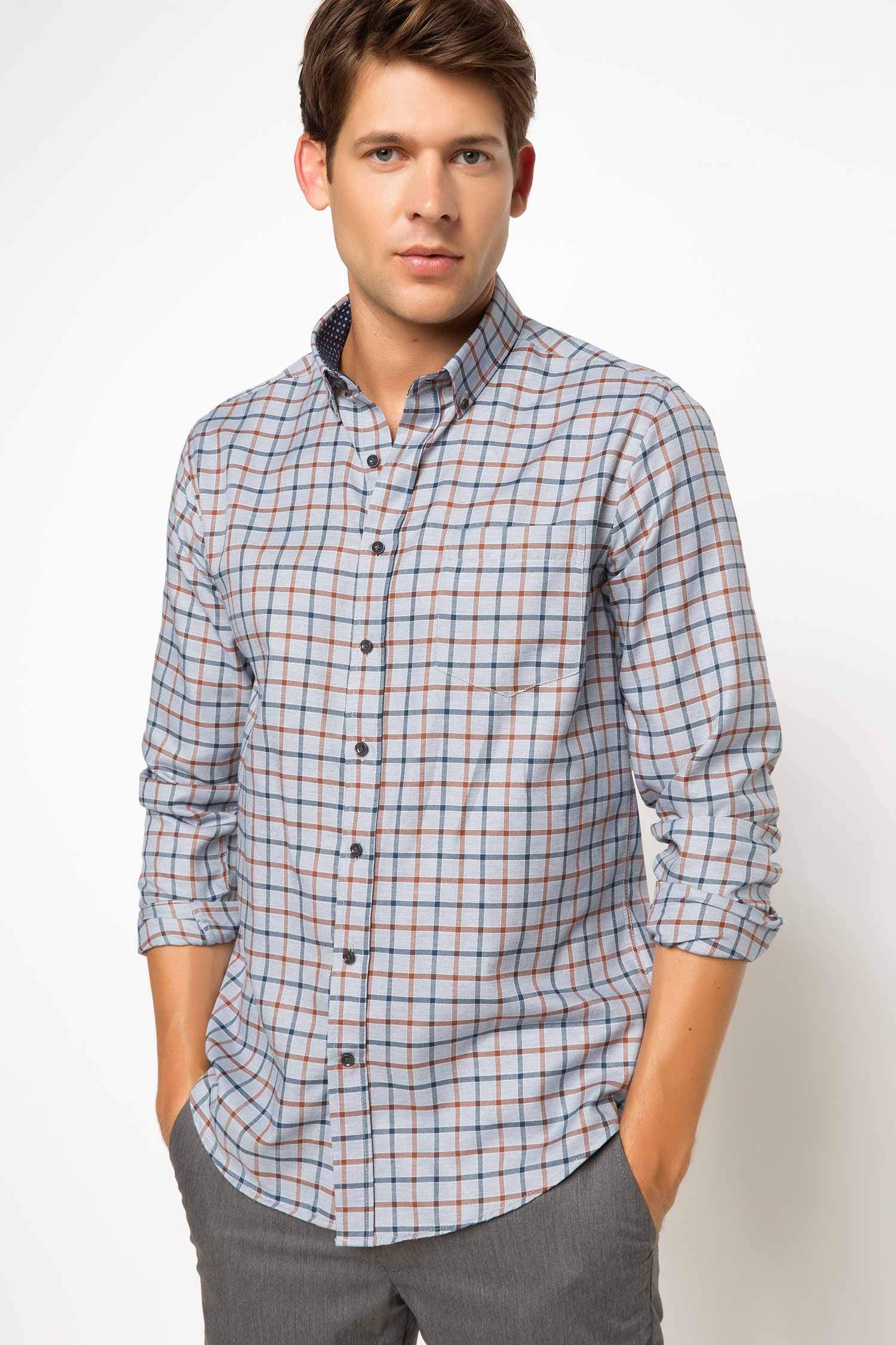 Defacto Tek Cep Modern Fit Gömlek. 1