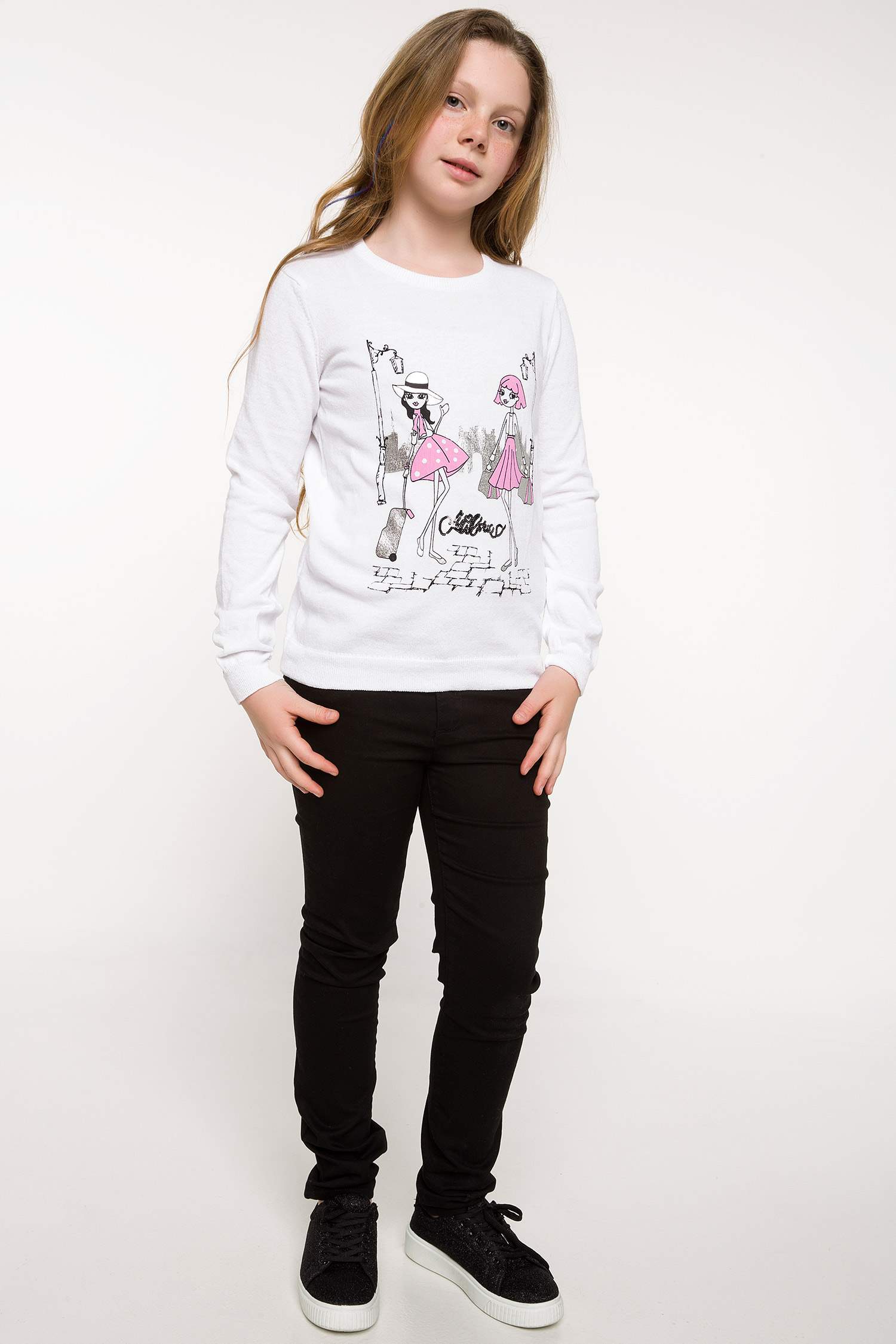 Defacto Baskılı Sweatshirt. 2