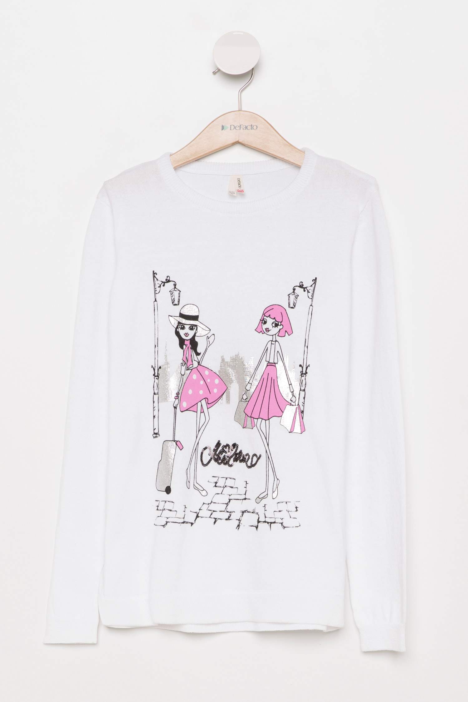 Defacto Baskılı Sweatshirt. 4