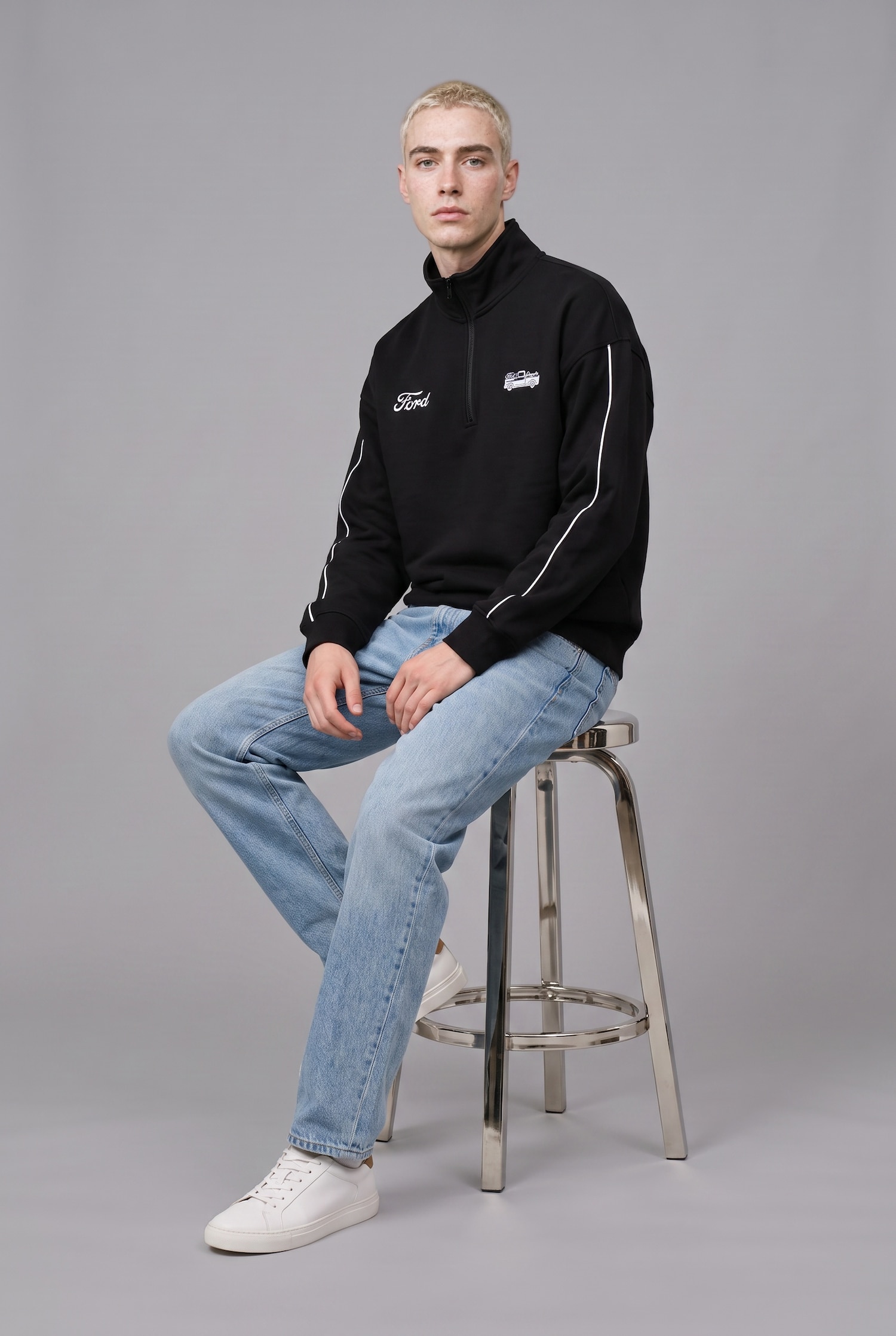 DeFacto Ford Motor Company Boxy Fıt Sweatshirt görsel 4