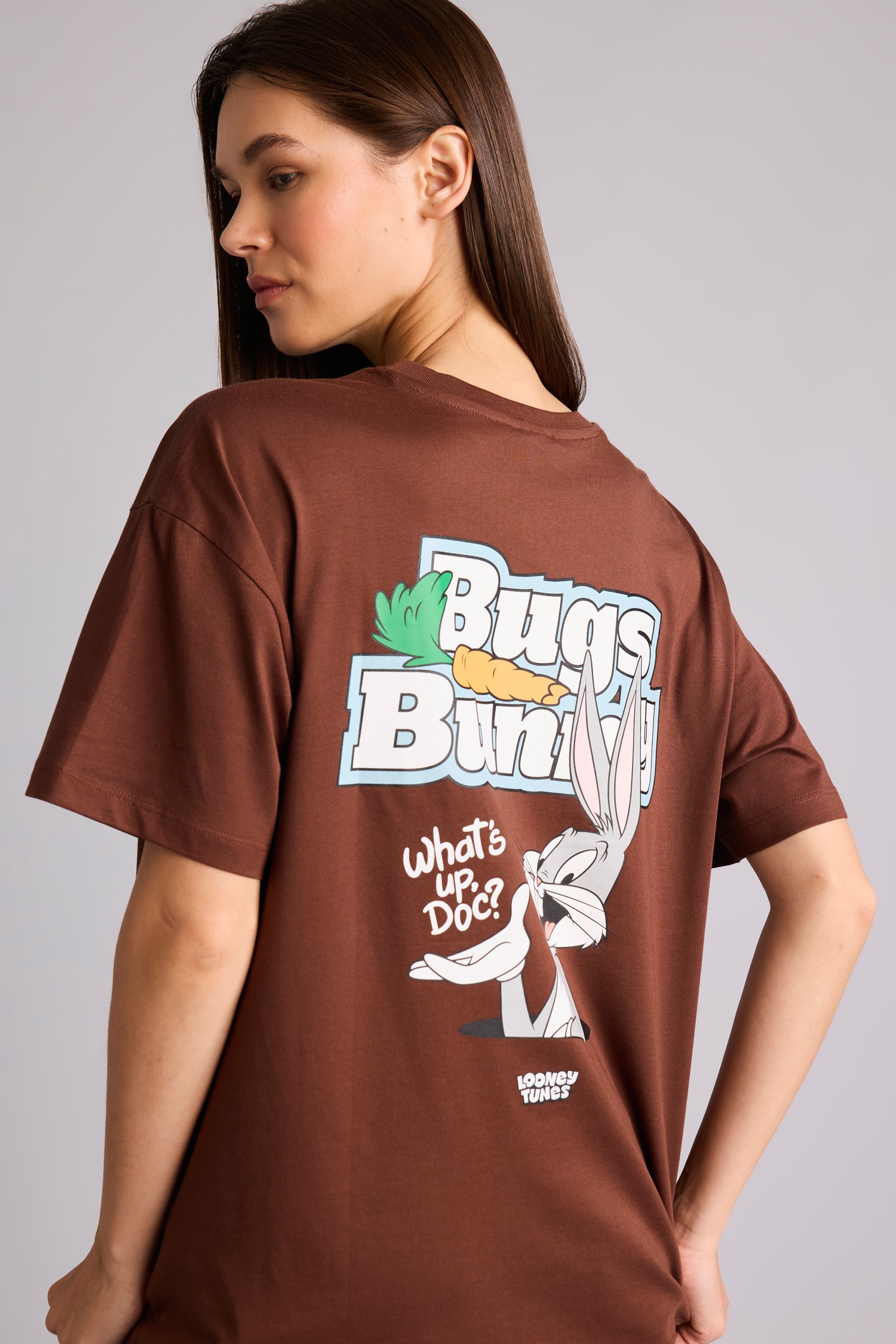 DeFacto %100 Pamuk Looney Tunes Oversıze Kısa Kollu Tişört