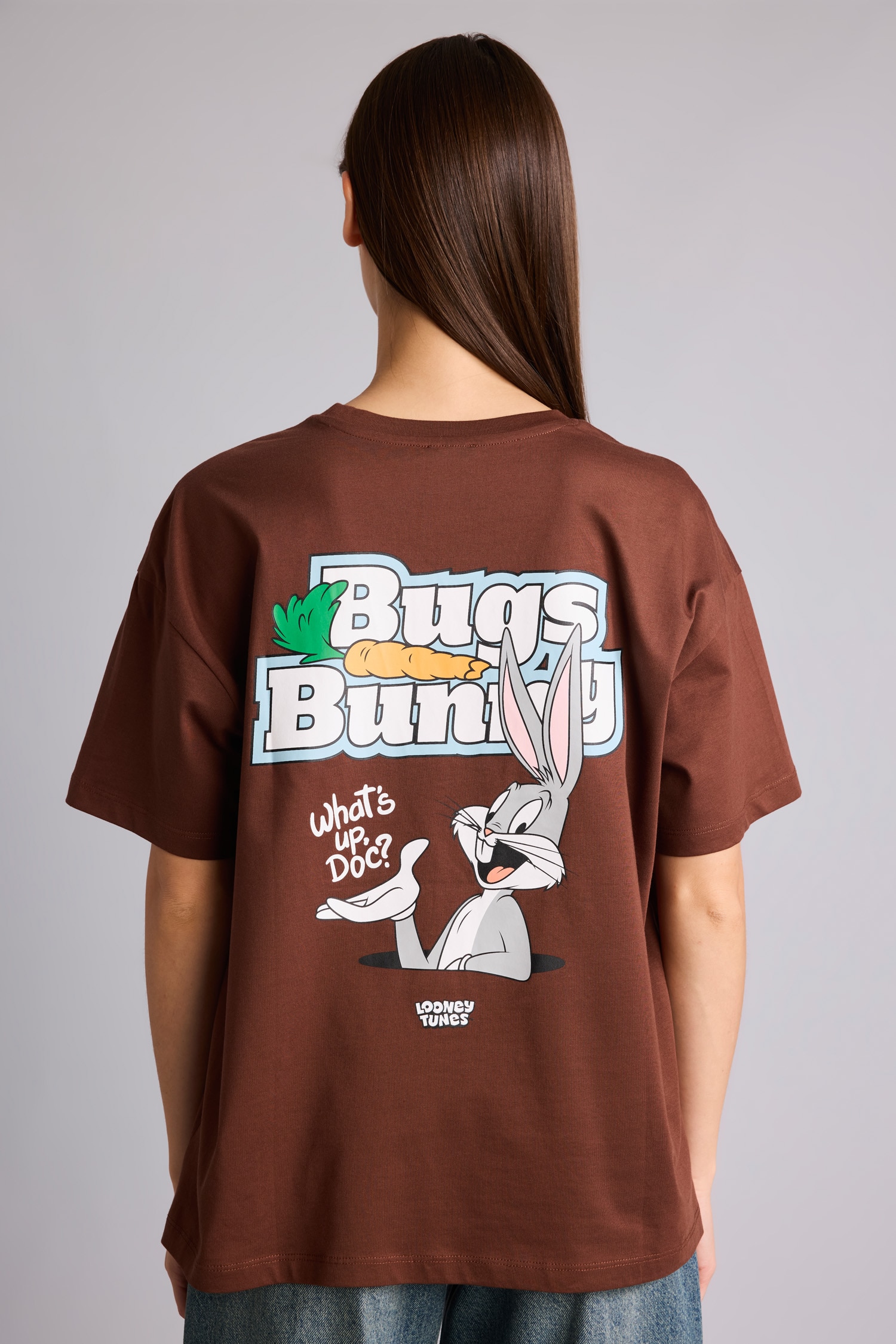 DeFacto %100 Pamuk Looney Tunes Oversıze Kısa Kollu Tişört görsel 6