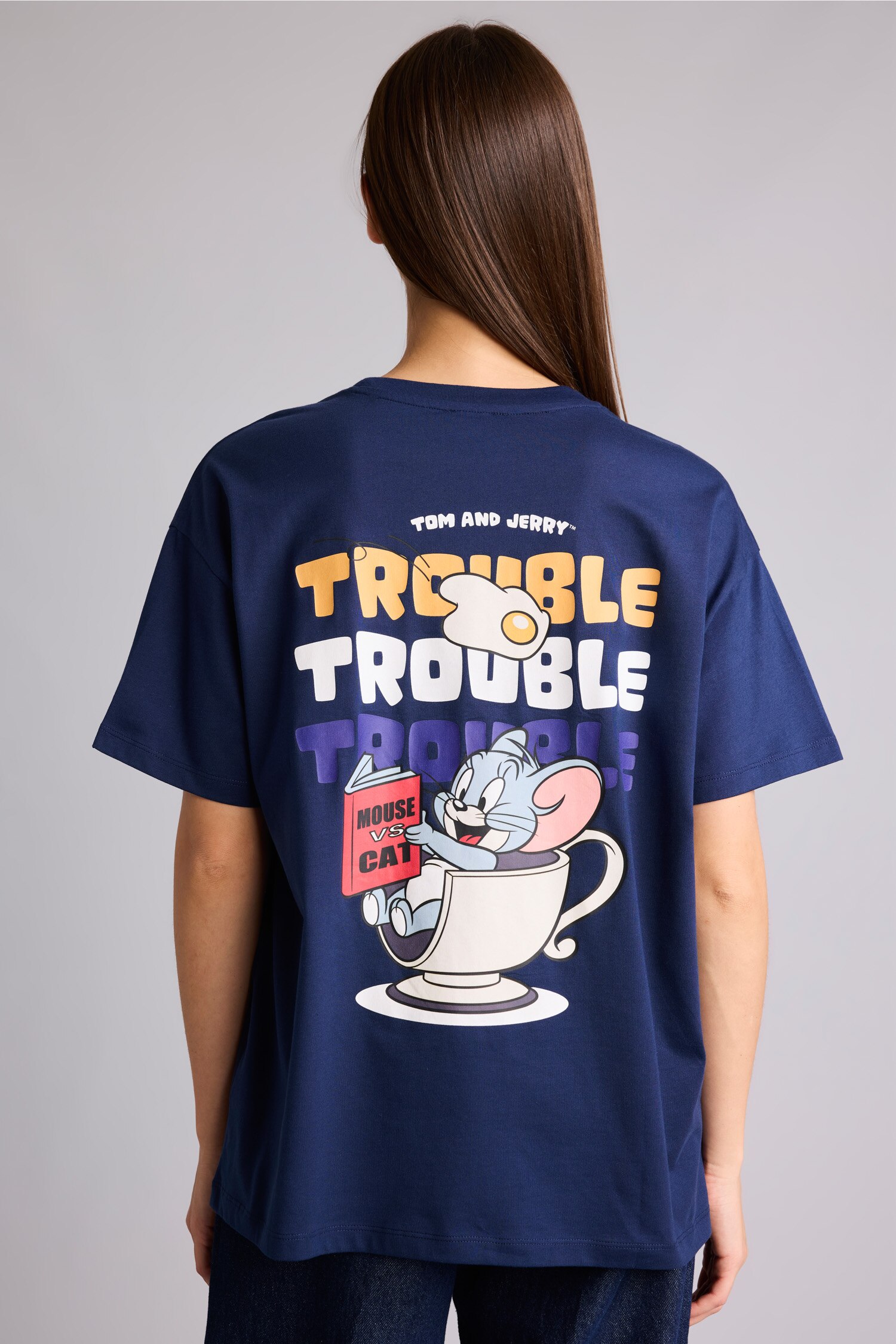 DeFacto %100 Pamuk Tom & Jerry Oversıze Kısa Kollu Tişört görsel 6