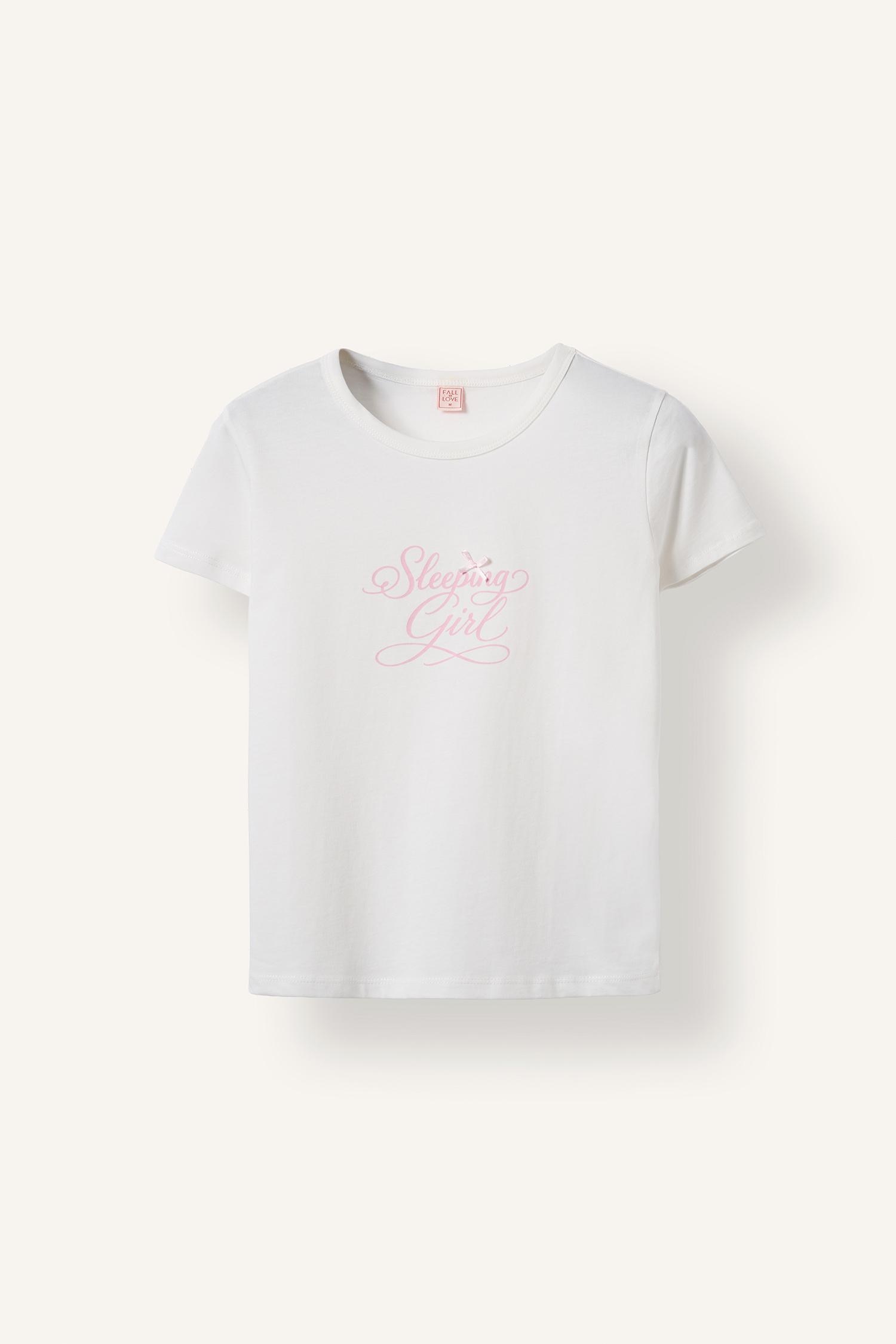 DeFacto Kısa Kollu Üst Desenli Geniş Paça Alt Pijama Takımı görsel 8