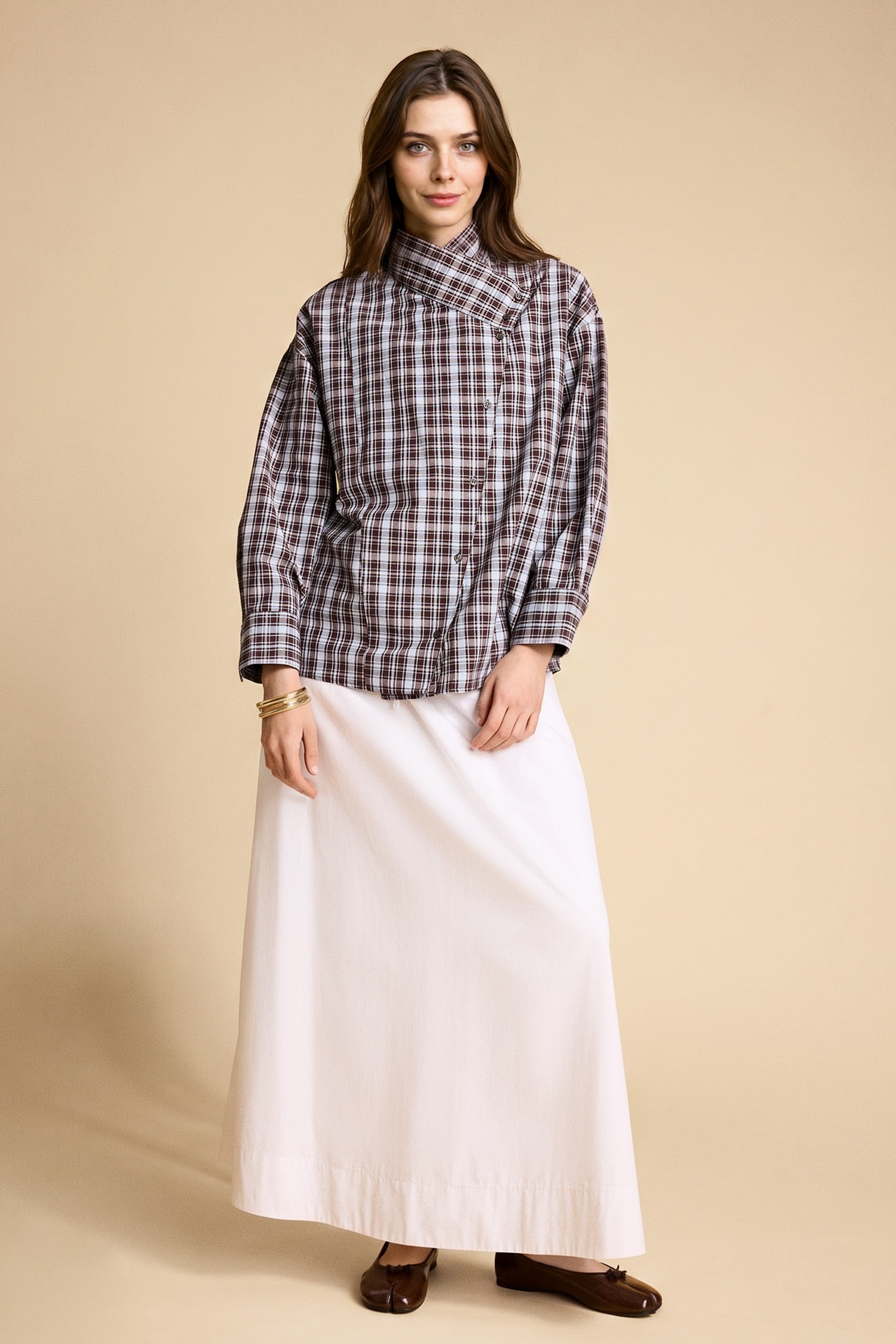DeFacto Regular Fit Uzun kollu Poplin Tunik görsel 2