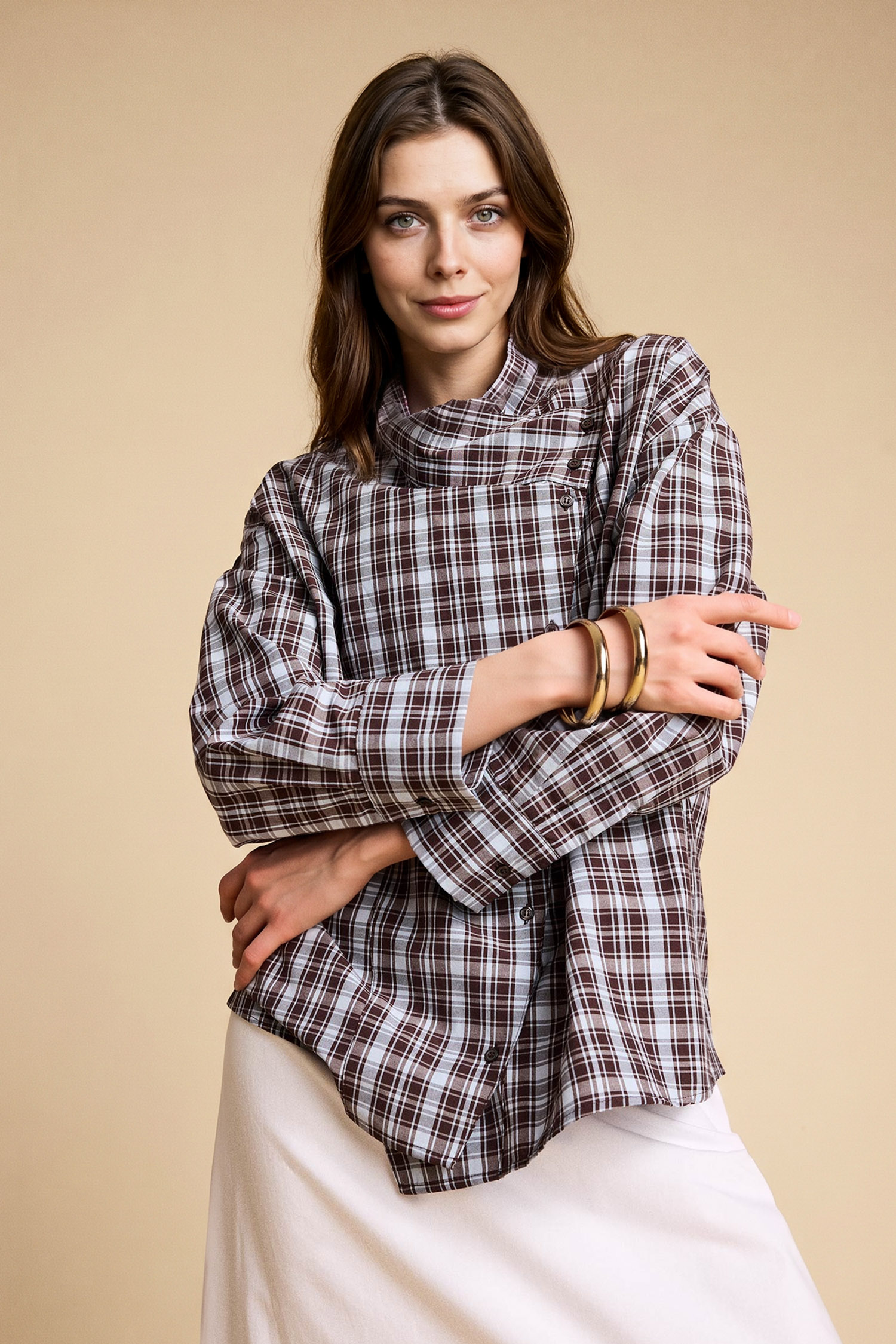 DeFacto Regular Fit Uzun kollu Poplin Tunik görsel 3