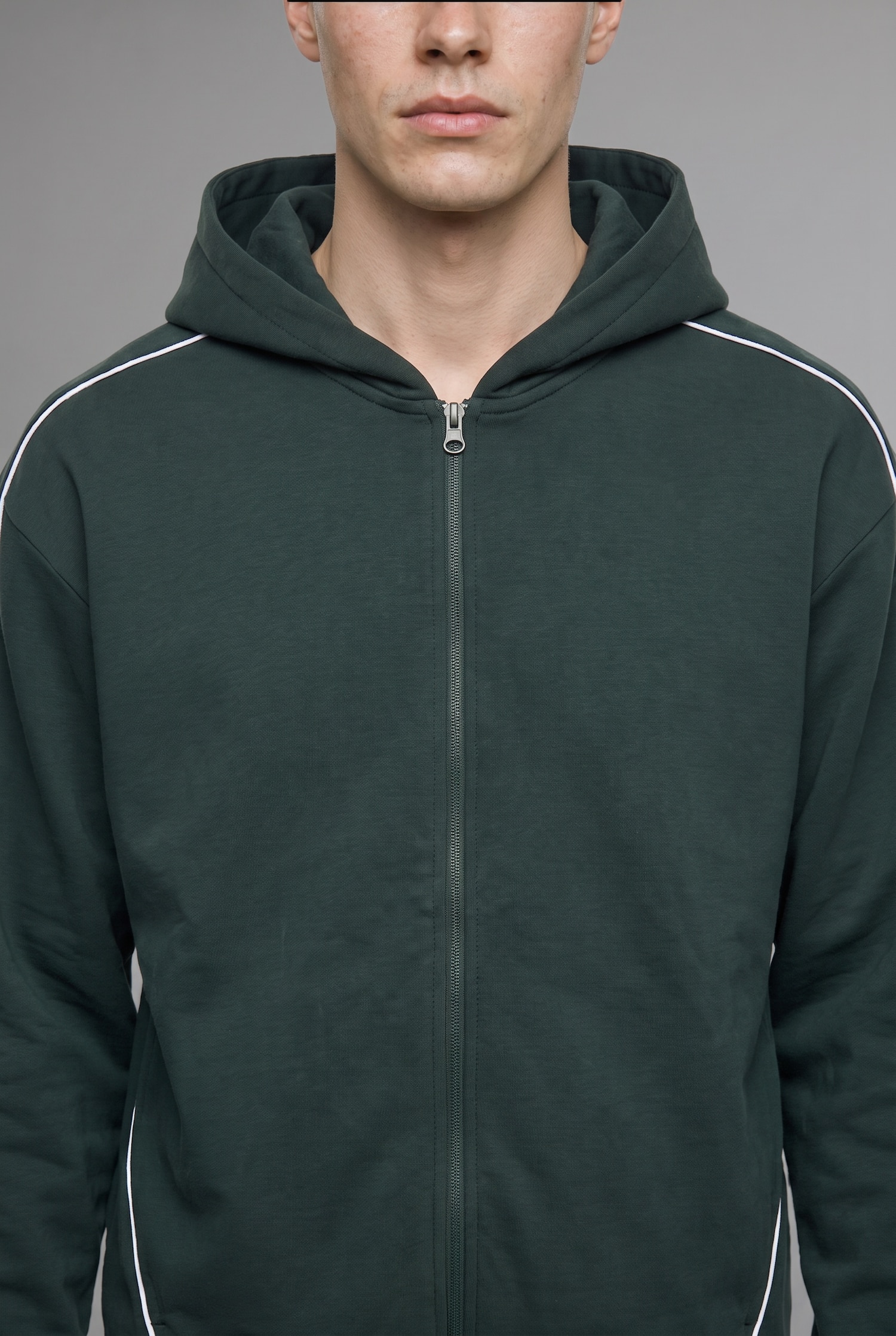 DeFacto Boxy Fit Biyeli Fermuarlı Basic Hırka görsel 6