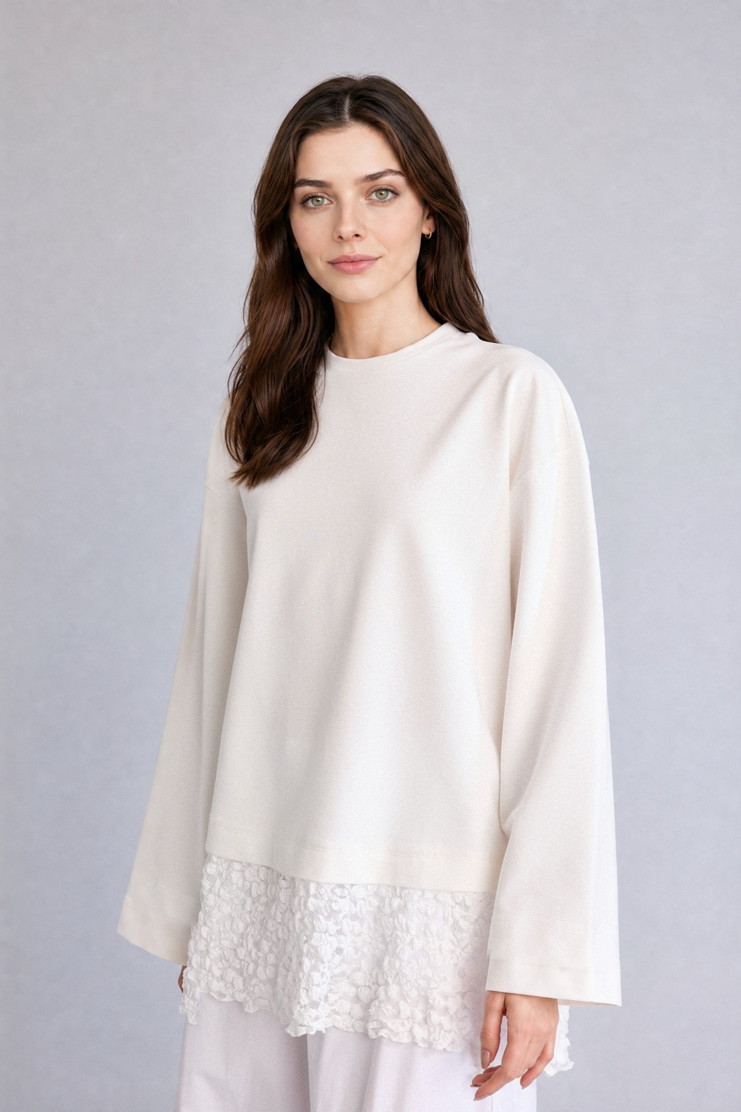 DeFacto Loose Fit Uzun Kollu Sweatshirt Tunik görsel 3