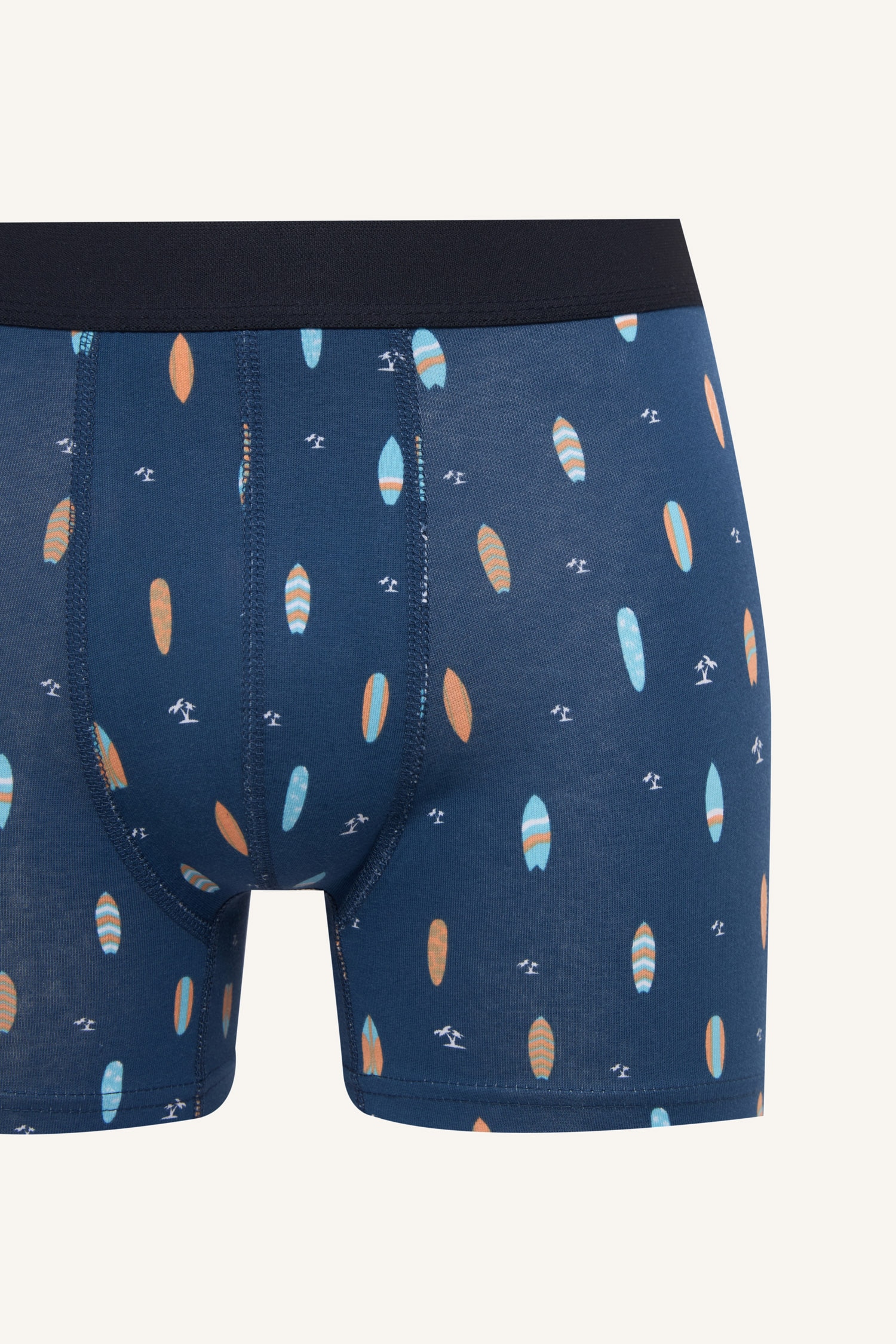 DeFacto Regular Fıt Desenli 3'lü Boxer görsel 4
