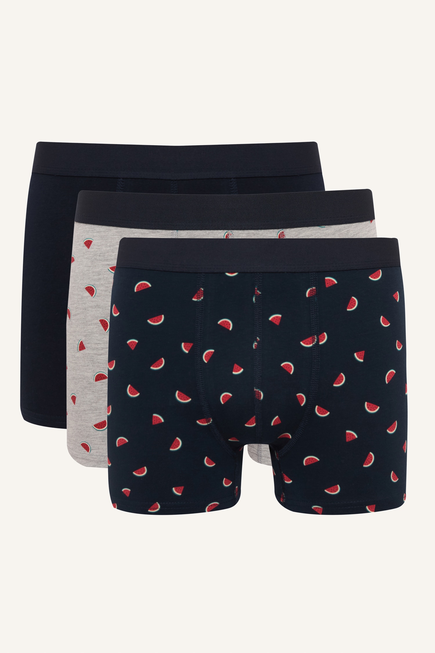 DeFacto Regular Fıt Baskılı 3'lü Boxer