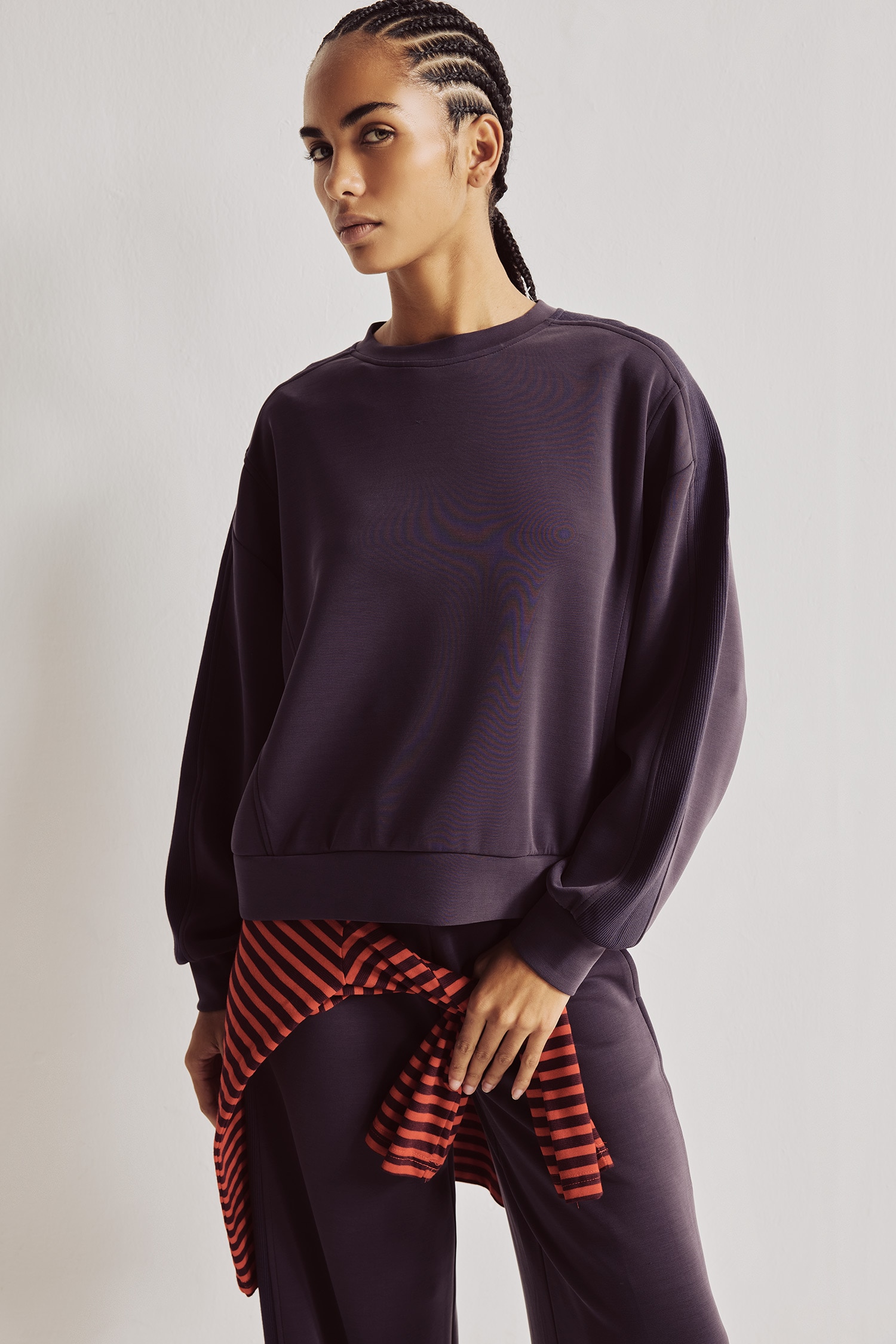DeFacto Ultra Yumuşak Oversize Modal Basic Sweatshirt