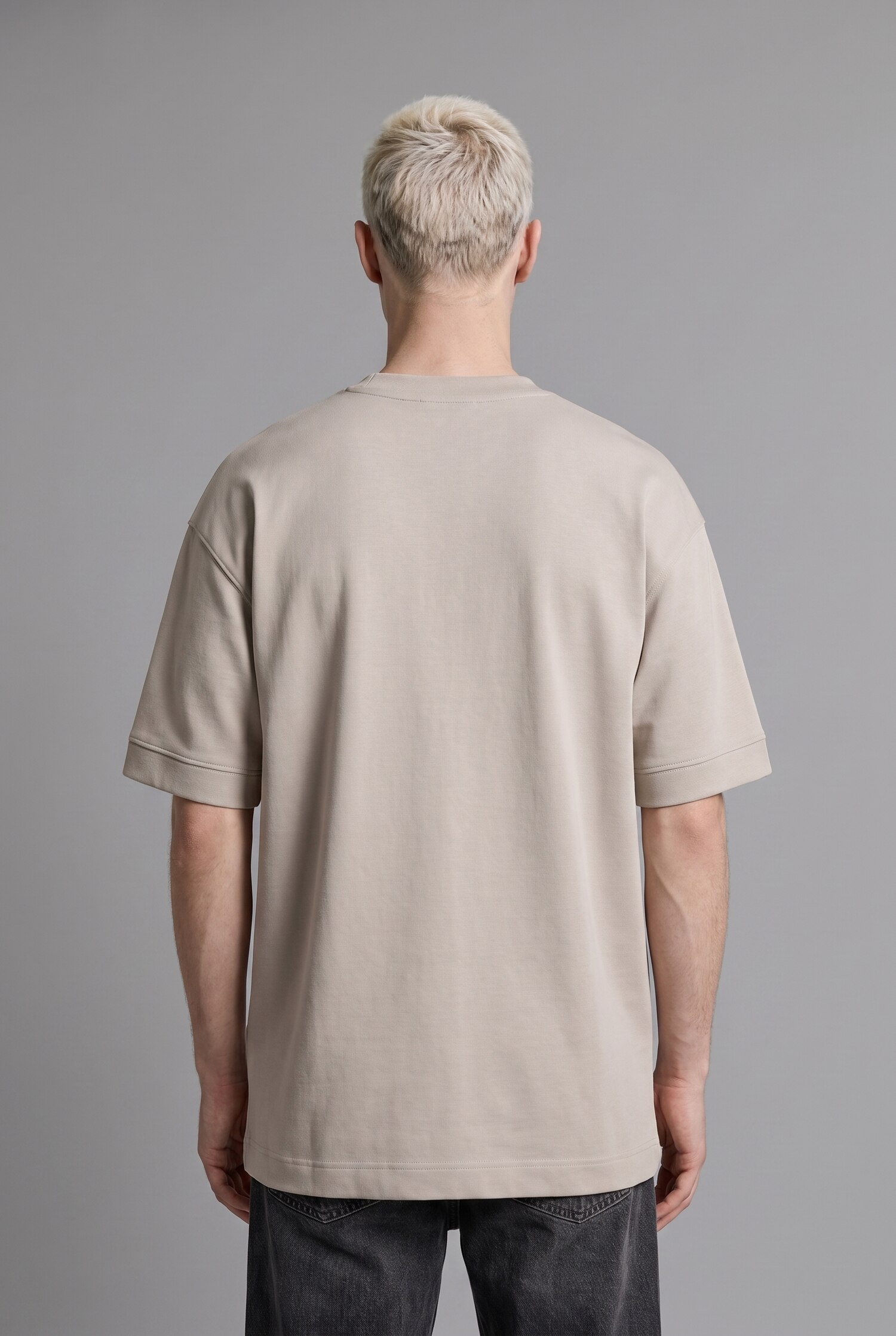 DeFacto Loose Fit Düşük Omuz Baskılı Tişört görsel 4