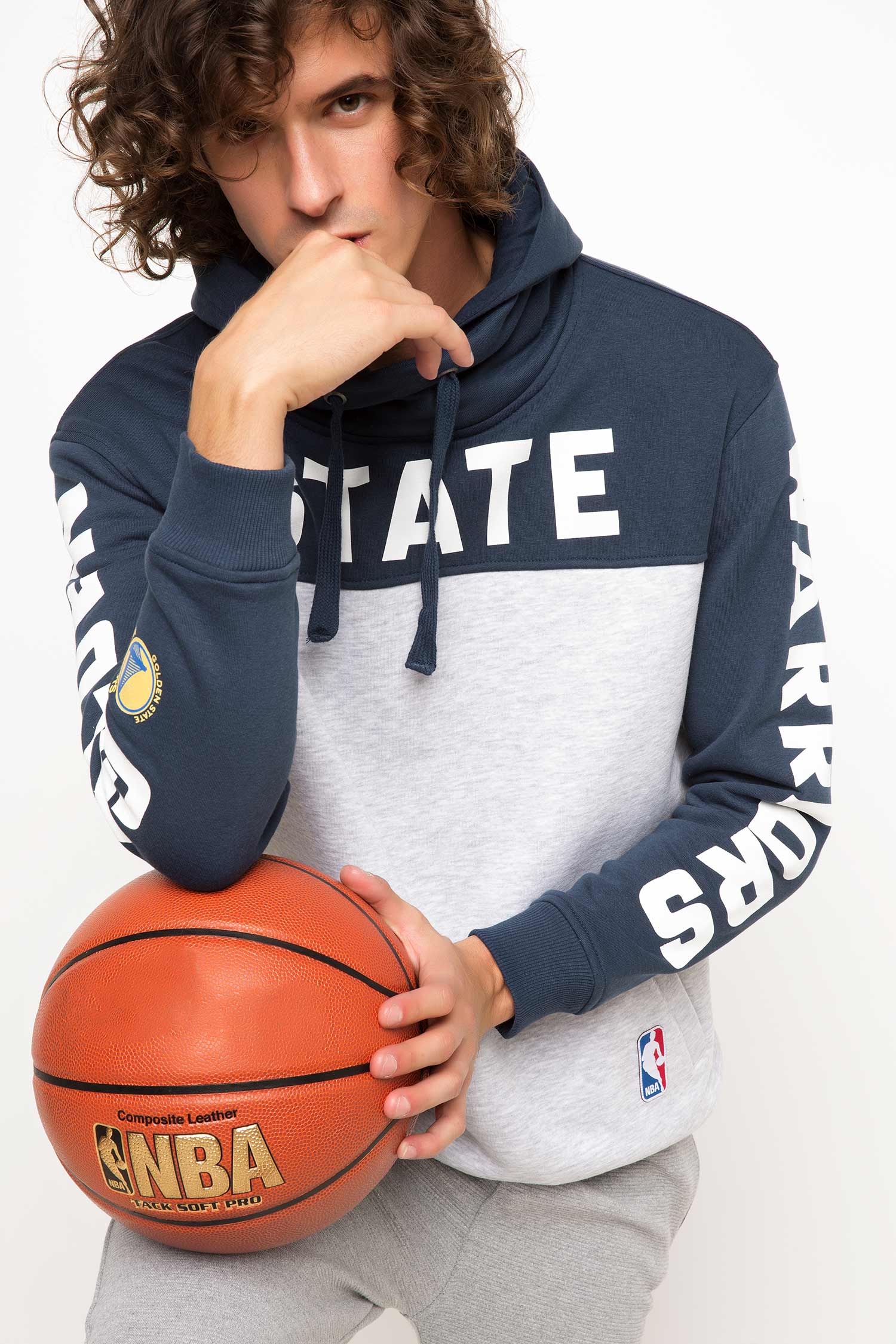Defacto Golden State Warriors Lisanslı Sweatshirt. 1