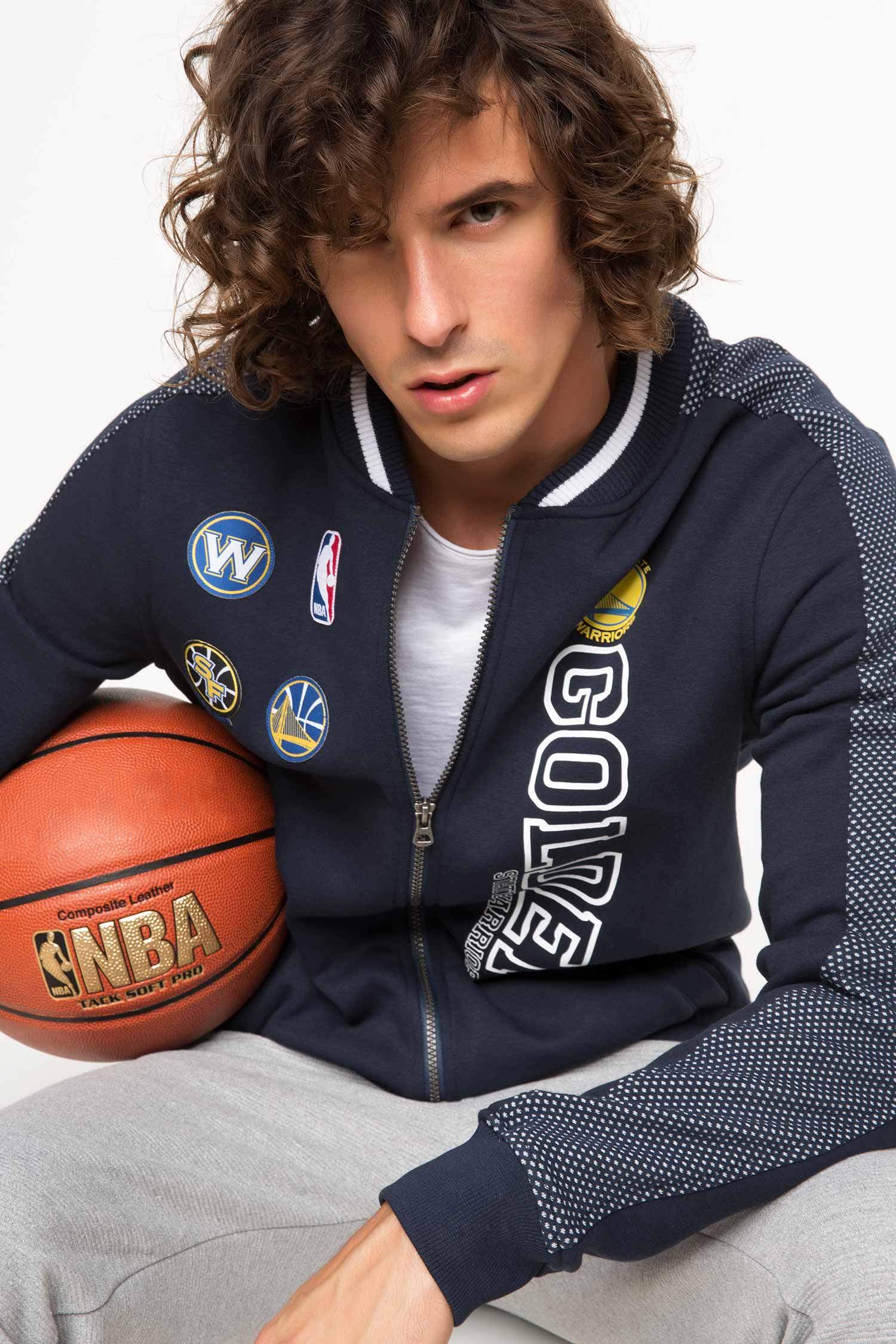 Defacto Golden State Warriors Lisanslı Sweatshirt Hırka. 1