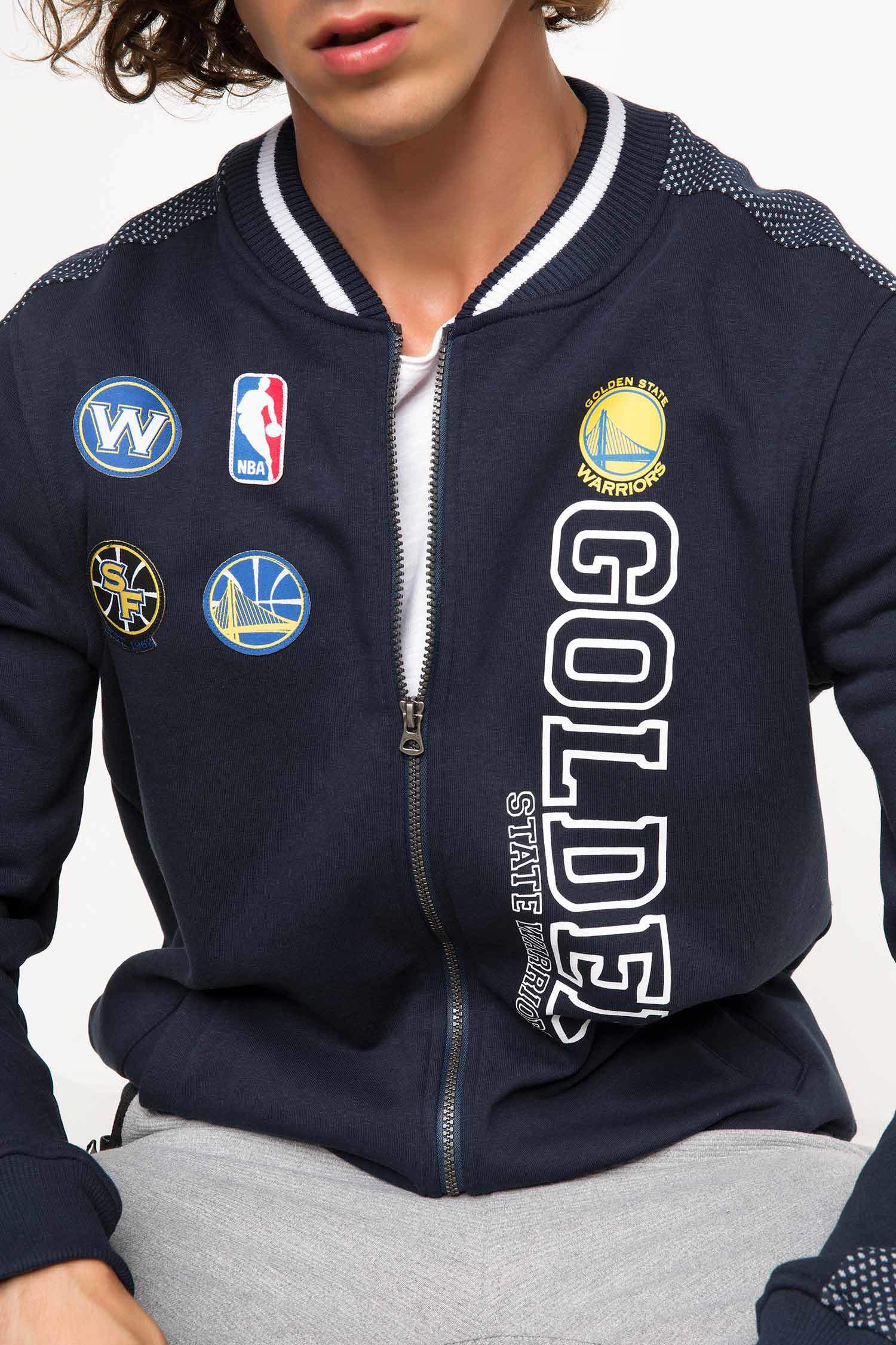Defacto Golden State Warriors Lisanslı Sweatshirt Hırka. 4