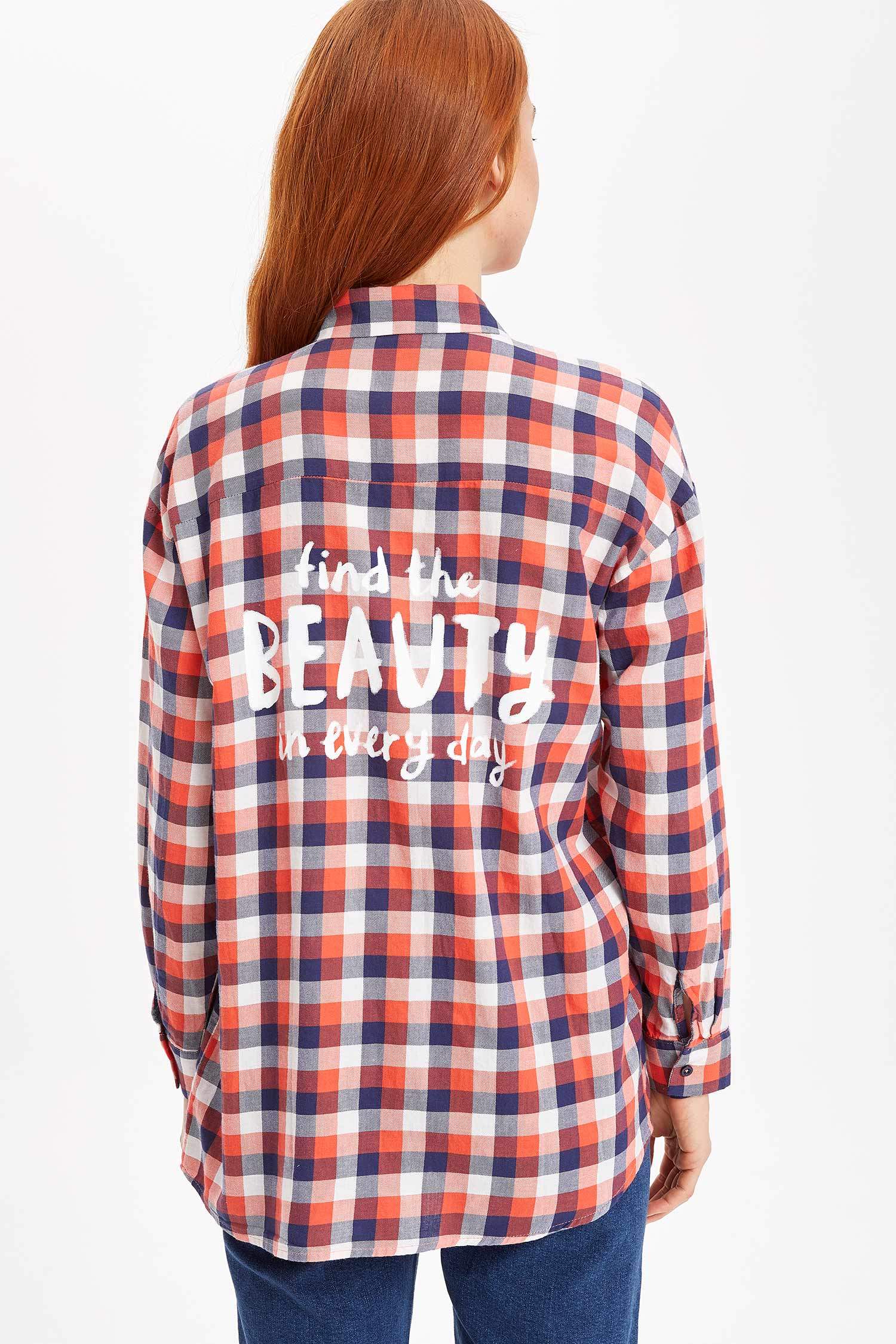 Defacto Baskılı Kareli Tunik. 2