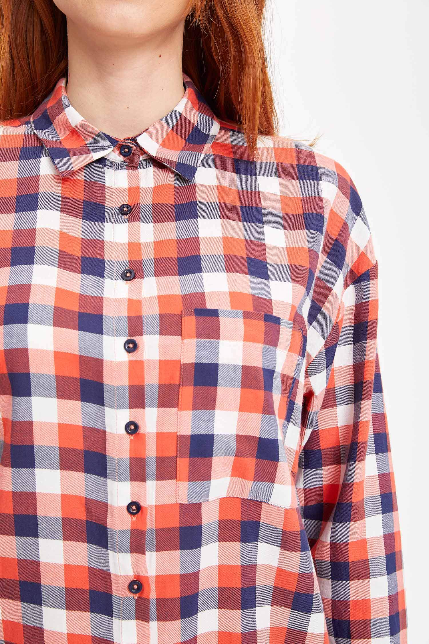 Defacto Baskılı Kareli Tunik. 3