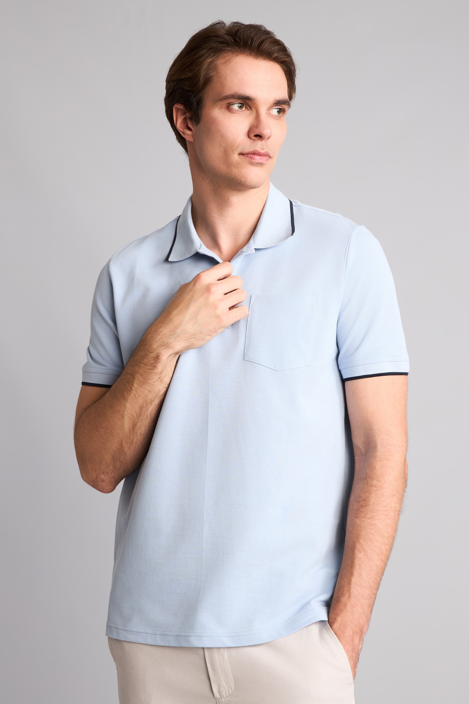 DeFacto %100 Pamuk Regular Fit Polo Tişört görsel 3