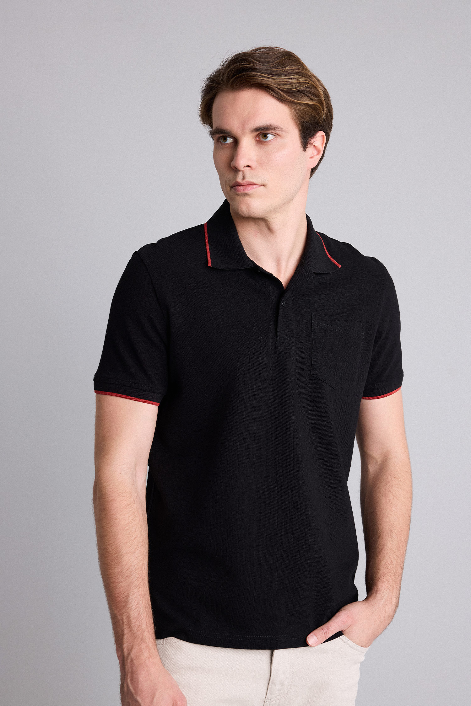 DeFacto %100 Pamuk Regular Fit Polo Tişört görsel 3