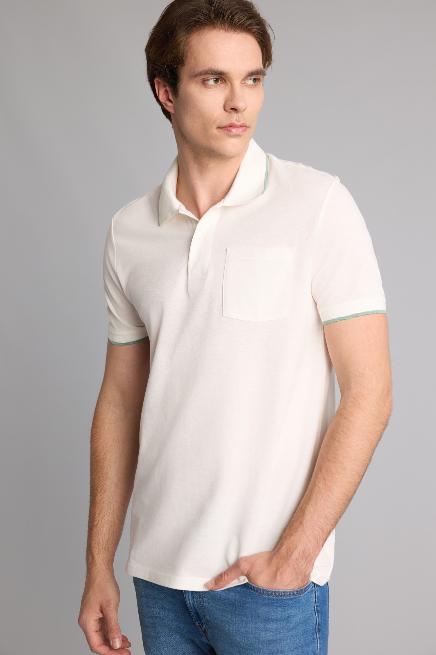 DeFacto %100 Pamuk Regular Fit Polo Tişört görsel 3