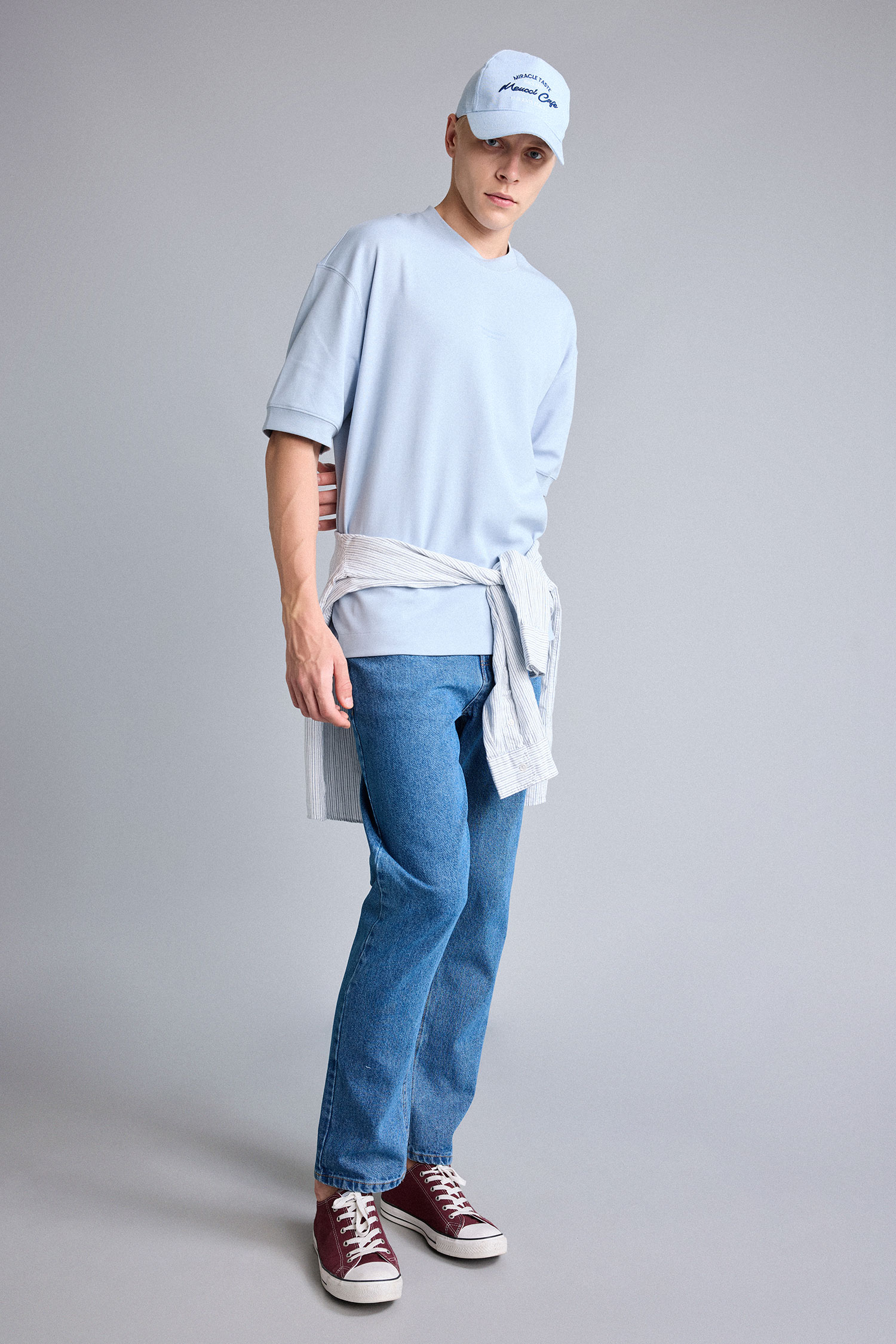 DeFacto Loose Fit Kısa Kollu Basic Tişört görsel 2
