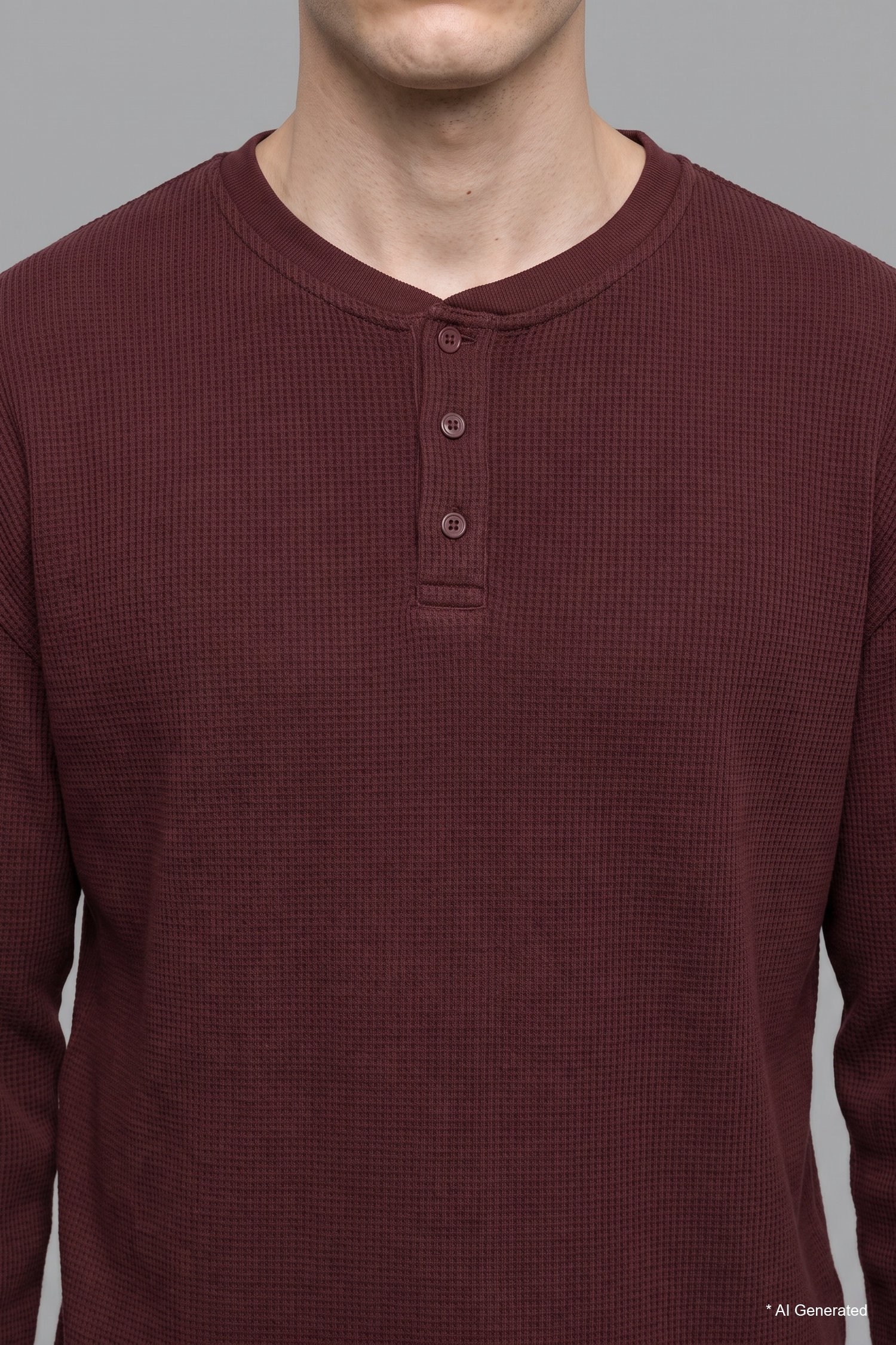 DeFacto Boxy Fit Düğmeli Waffle Sweatshirt görsel 6