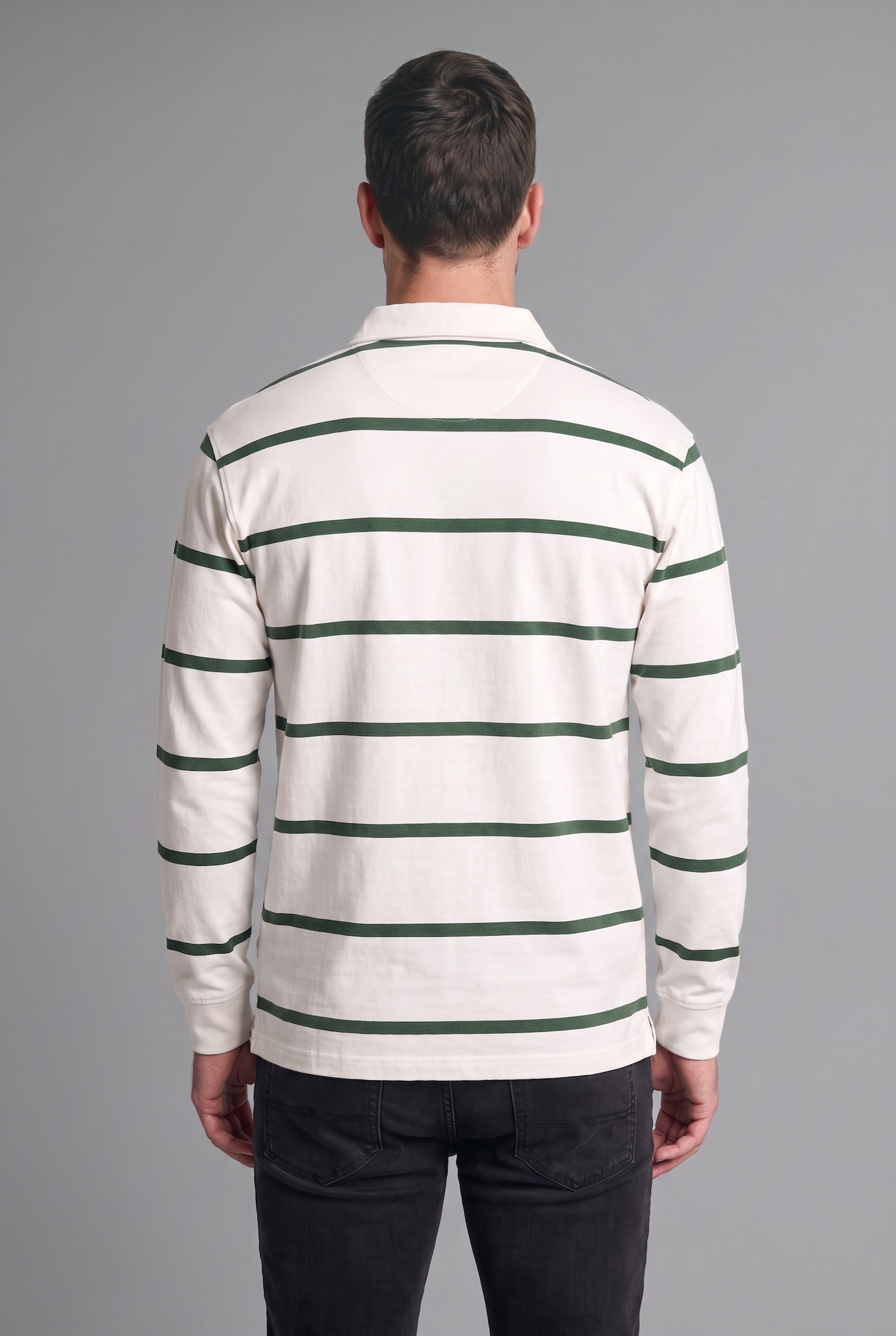 DeFacto %100 Pamuk Relax Fit Çizgili Sweatshirt görsel 4