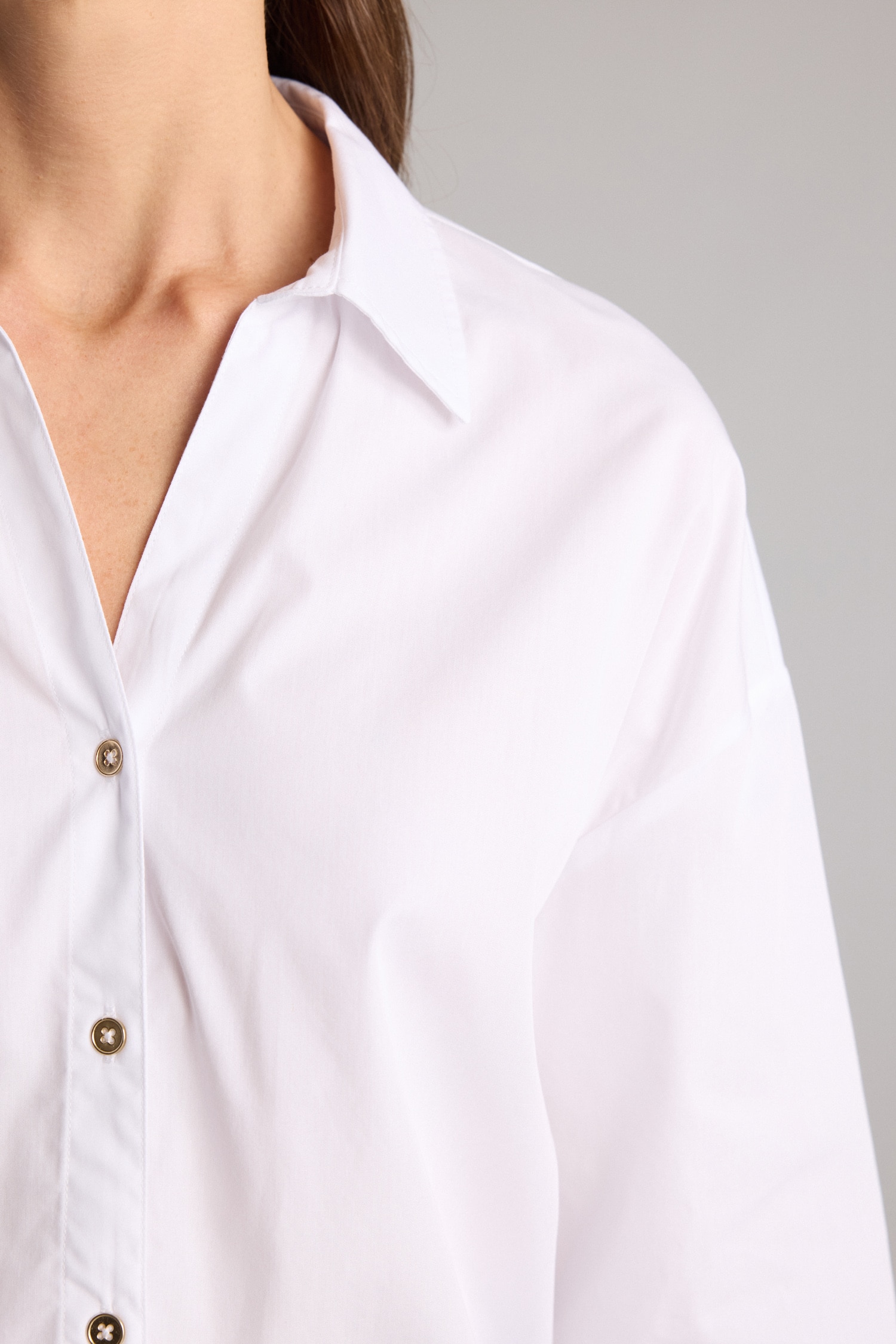 DeFacto %100 Pamuk Oversize Kısa kollu Poplin Gömlek görsel 4