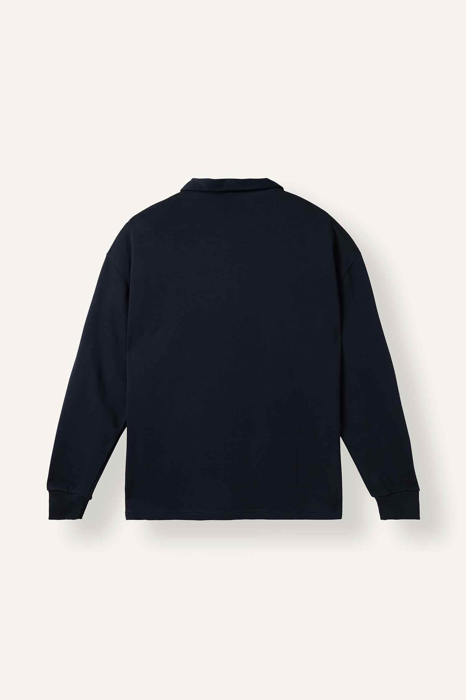 DeFacto Relax Fit Polo Yaka Basic Sweatshirt görsel 8