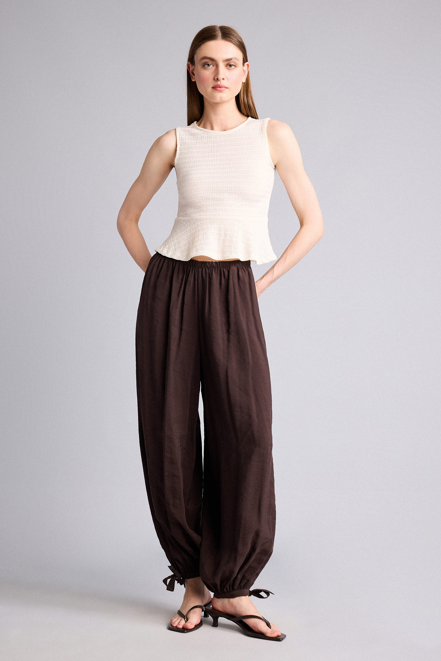 DeFacto Slim Fit Kırışık Dokulu Bluz görsel 2
