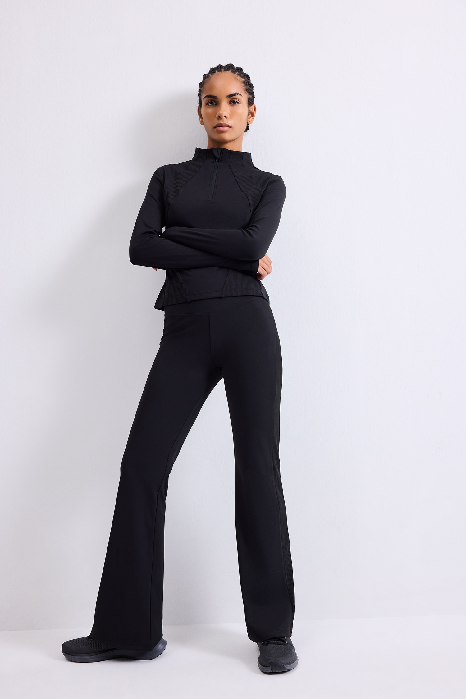DeFacto Slim Fit Yarım Fermuarlı Spor Basic Tişört görsel 2