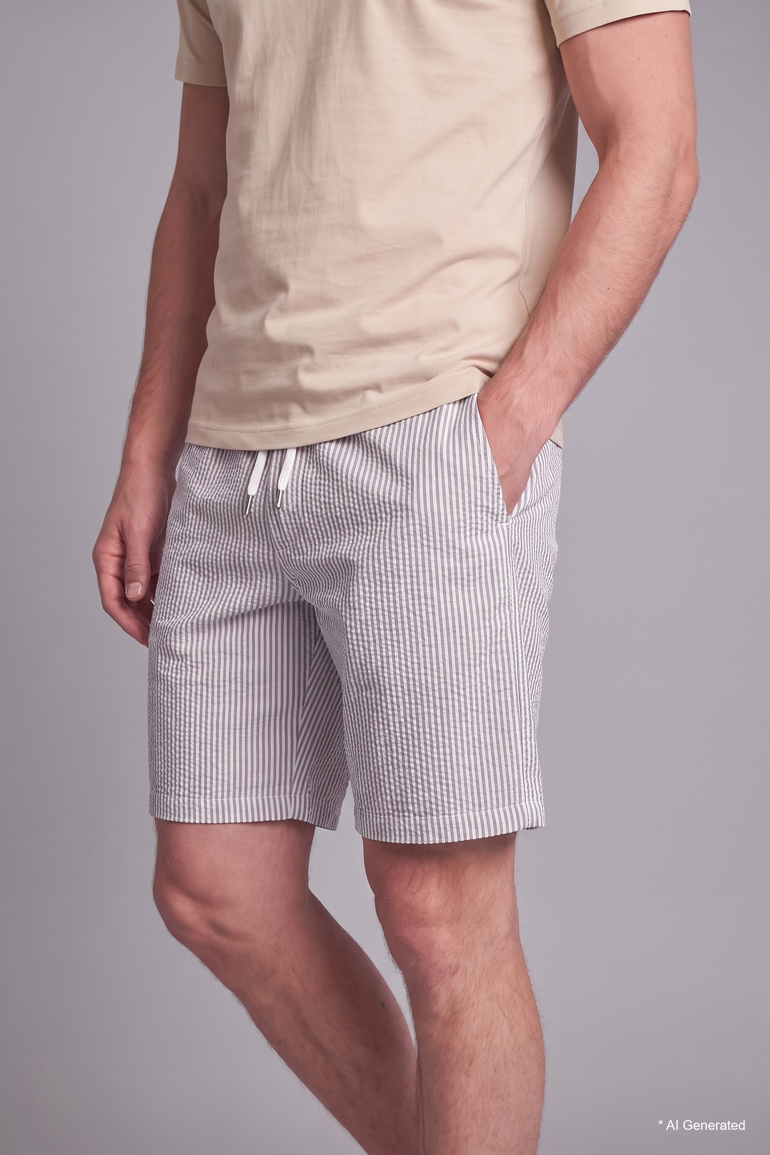 DeFacto Regular Fit Kırışık Dokulu Şort görsel 4