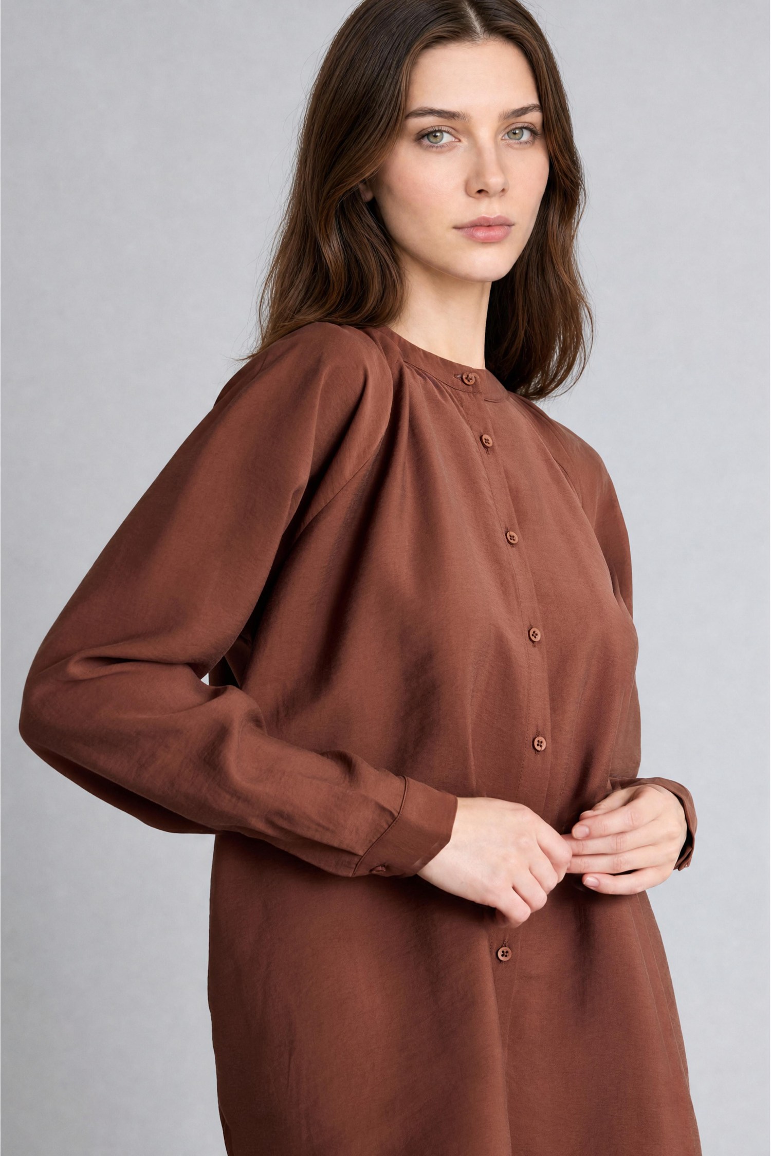Relaxed Fit Uzun Kollu Modal Tunik