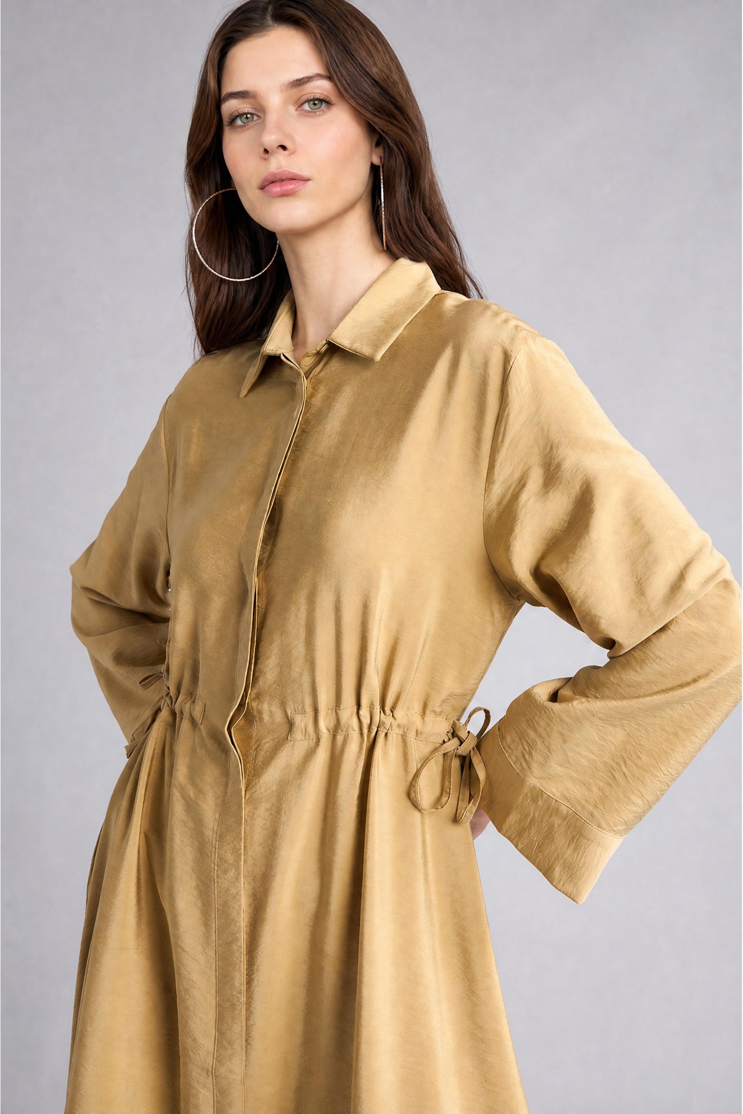 DeFacto Regular Fit Uzun Kollu Maxi Elbise görsel 3