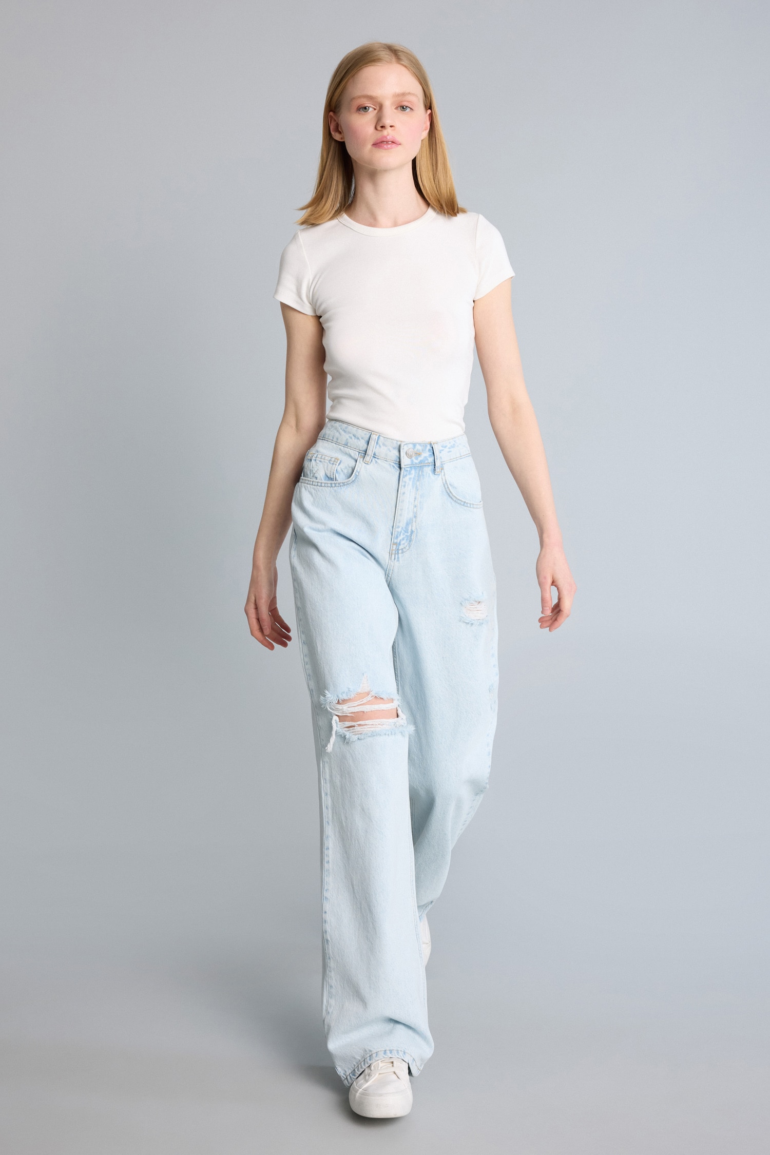 DeFacto %100 Pamuk Straight Fit Pantolon