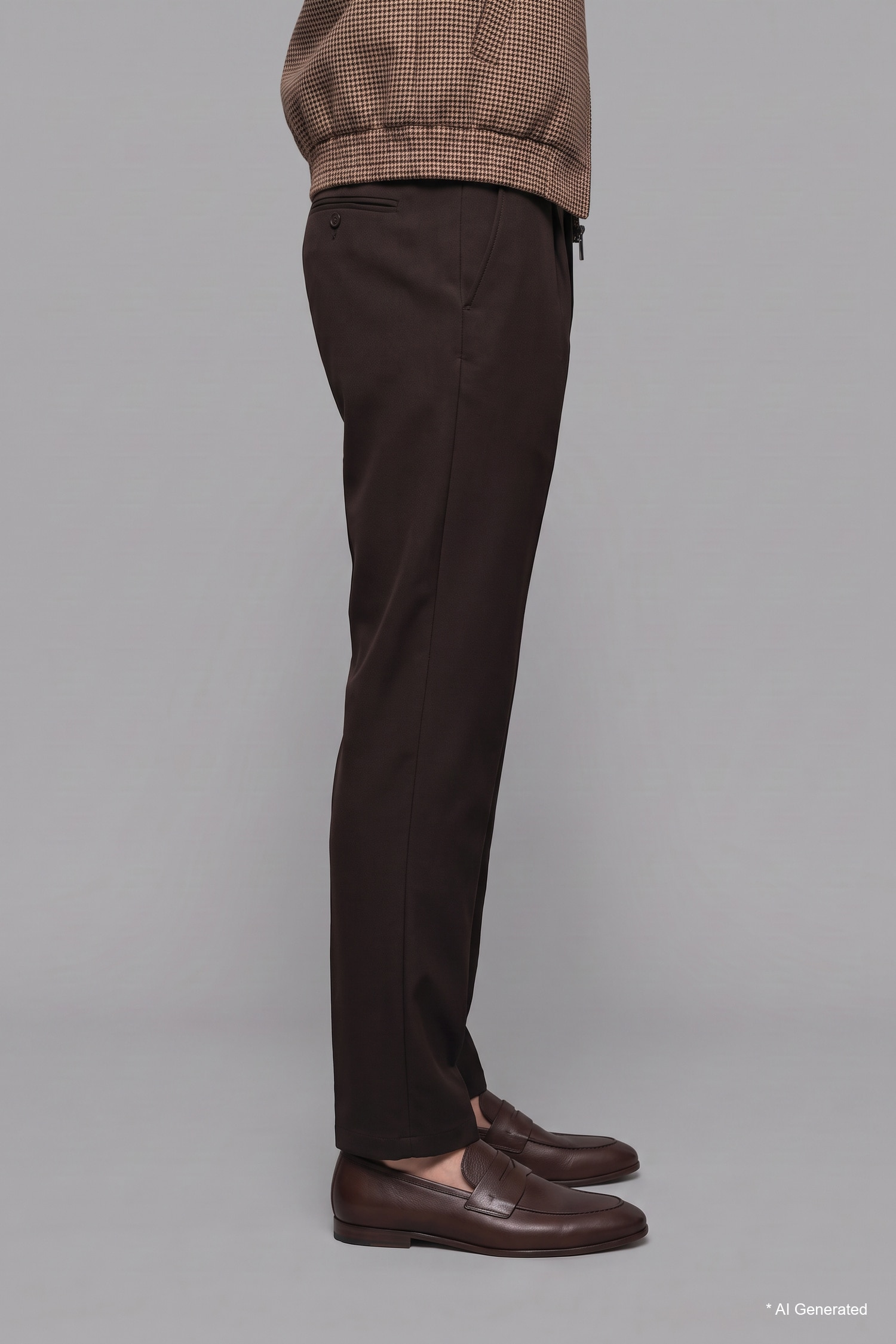 DeFacto Beli Büzgülü Pileli Straight Fit Pantolon görsel 3