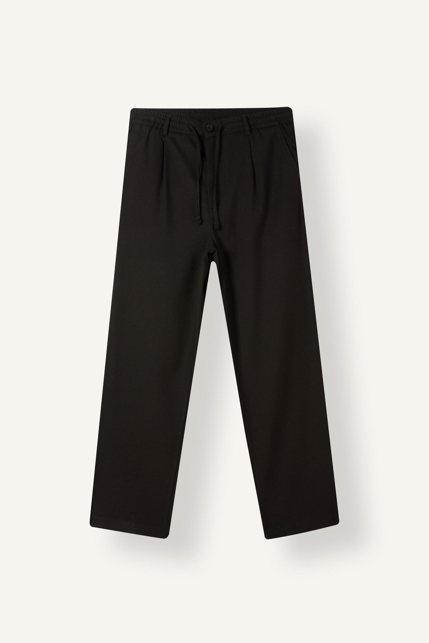 DeFacto Beli Büzgülü Pileli Straight Fit Pantolon görsel 5
