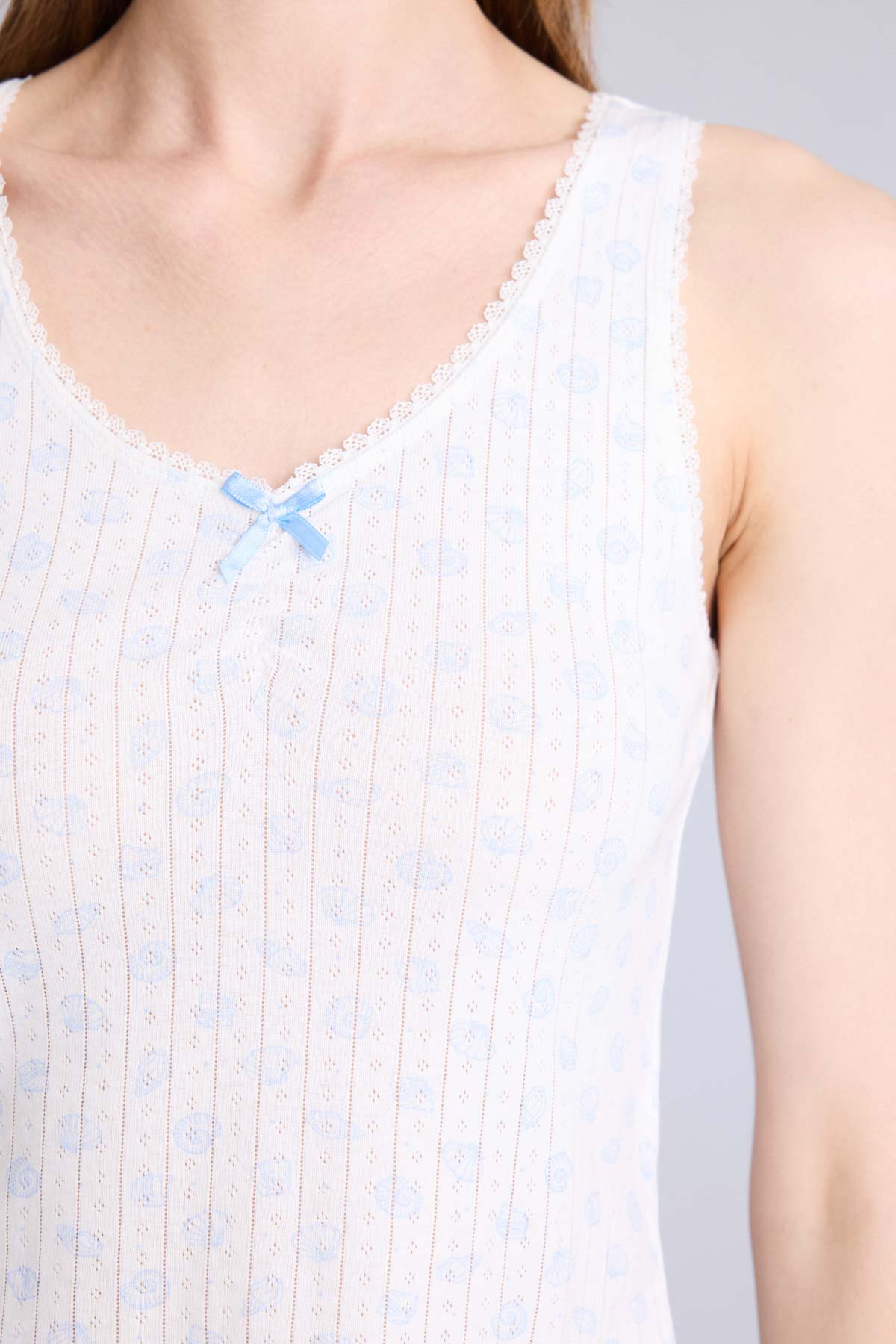 DeFacto %100 Pamuk Regular Fıt Kolsuz Pijama Takımı görsel 6