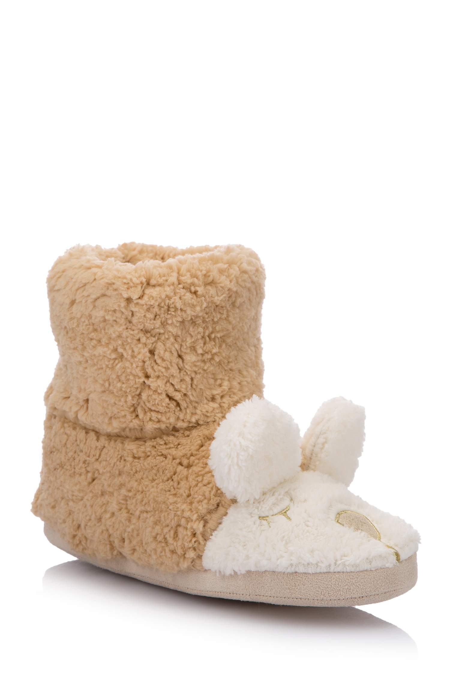 Açık Kahverengi Kadın Peluş Ev Botu 783183 DeFacto