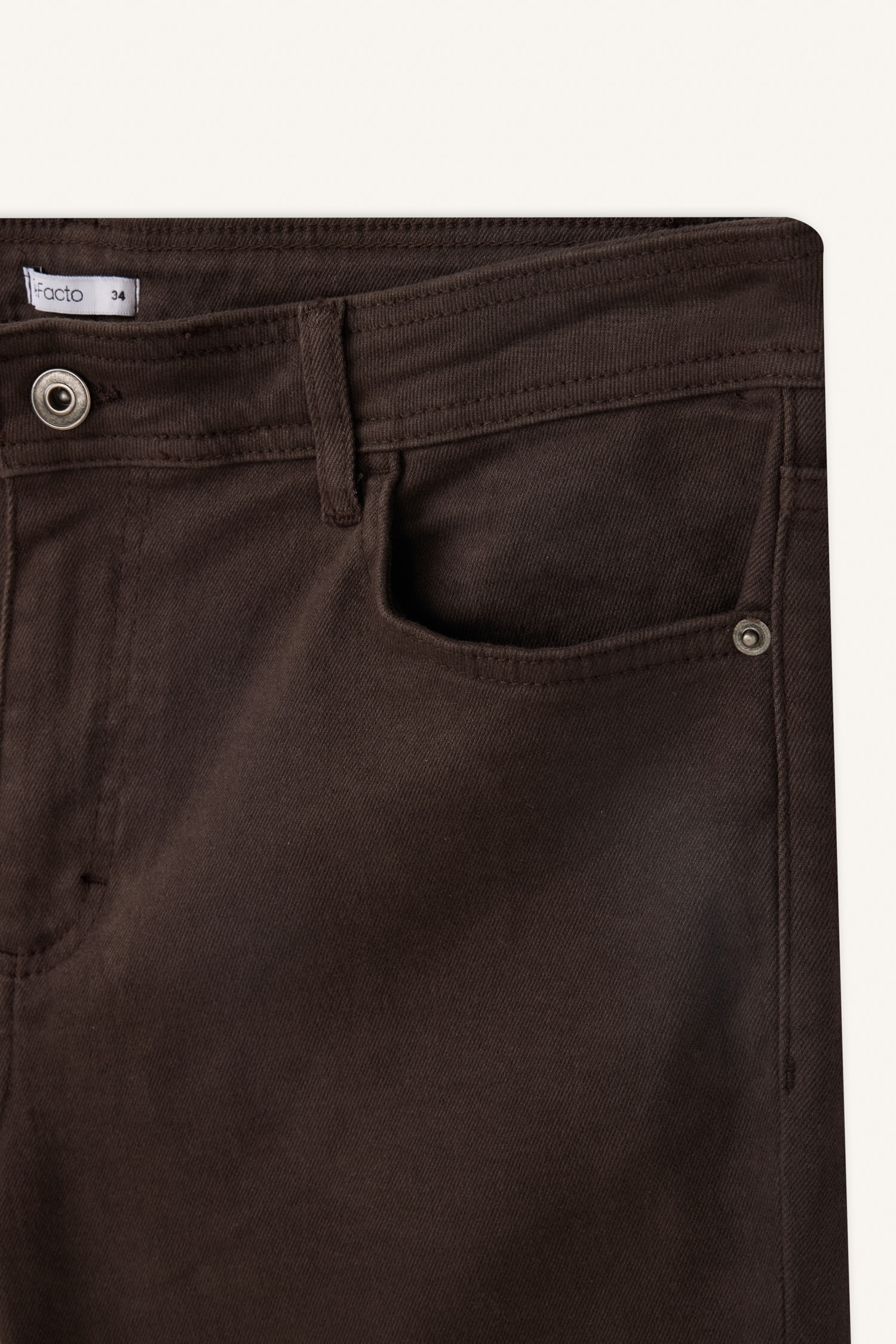 DeFacto Tapered Fıt Pamuklu Pantolon görsel 2