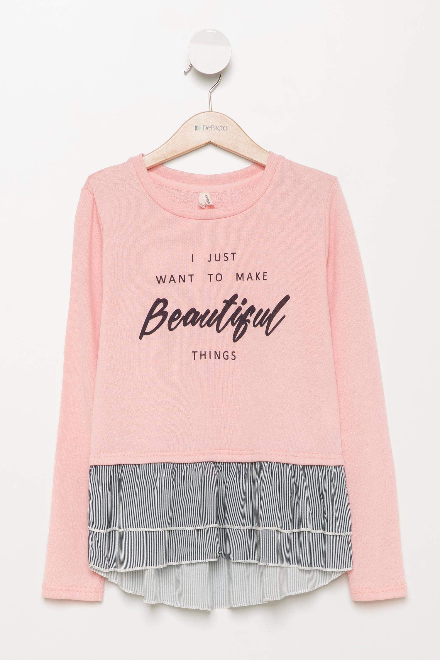 Defacto Baskılı Sweatshirt. 1